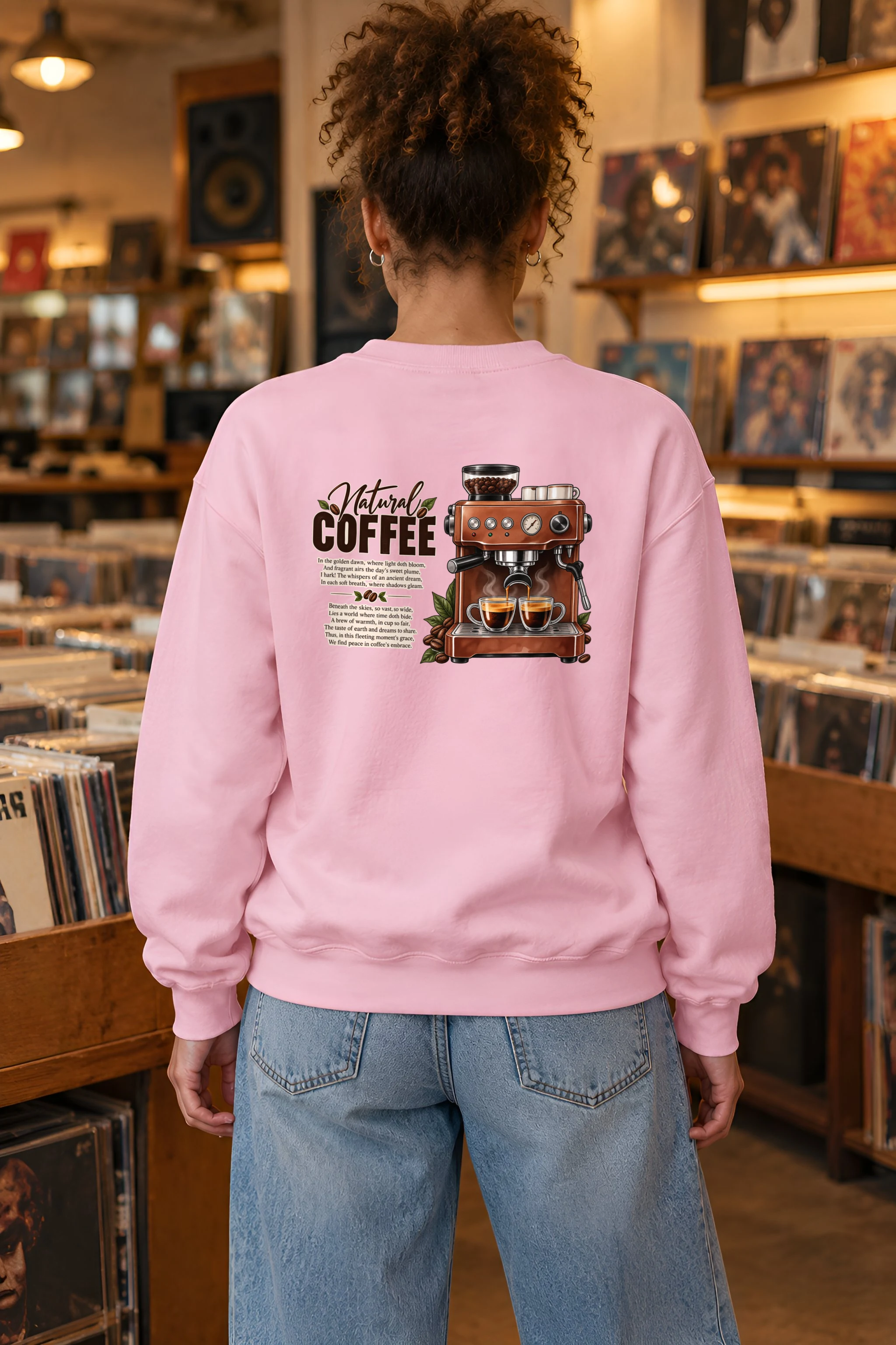 "Natural Coffee" 1 Crewneck Sweatshirt