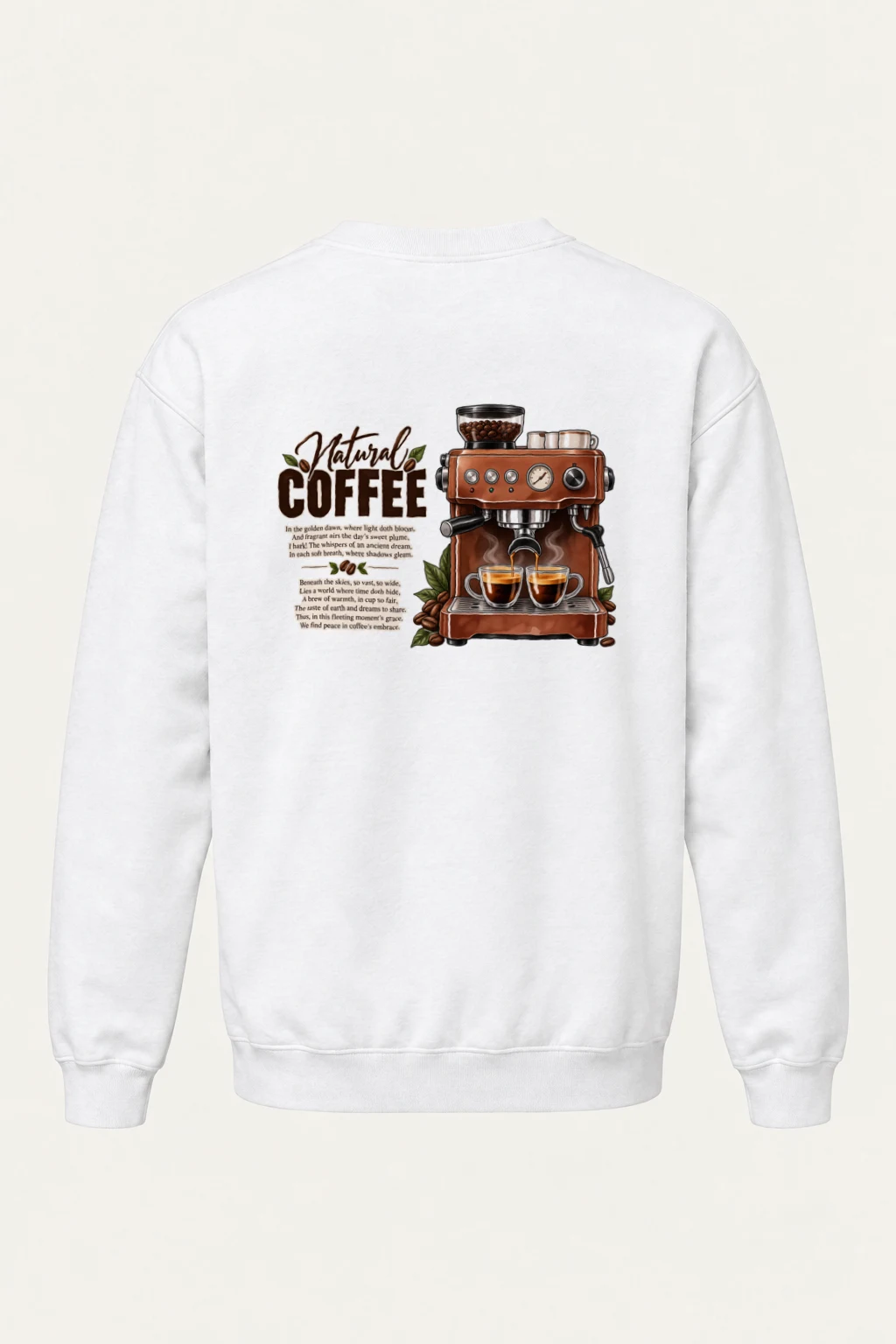 "Natural Coffee" Heavy Blend Unisex Crewneck Sweatshirt | Gildan 18000