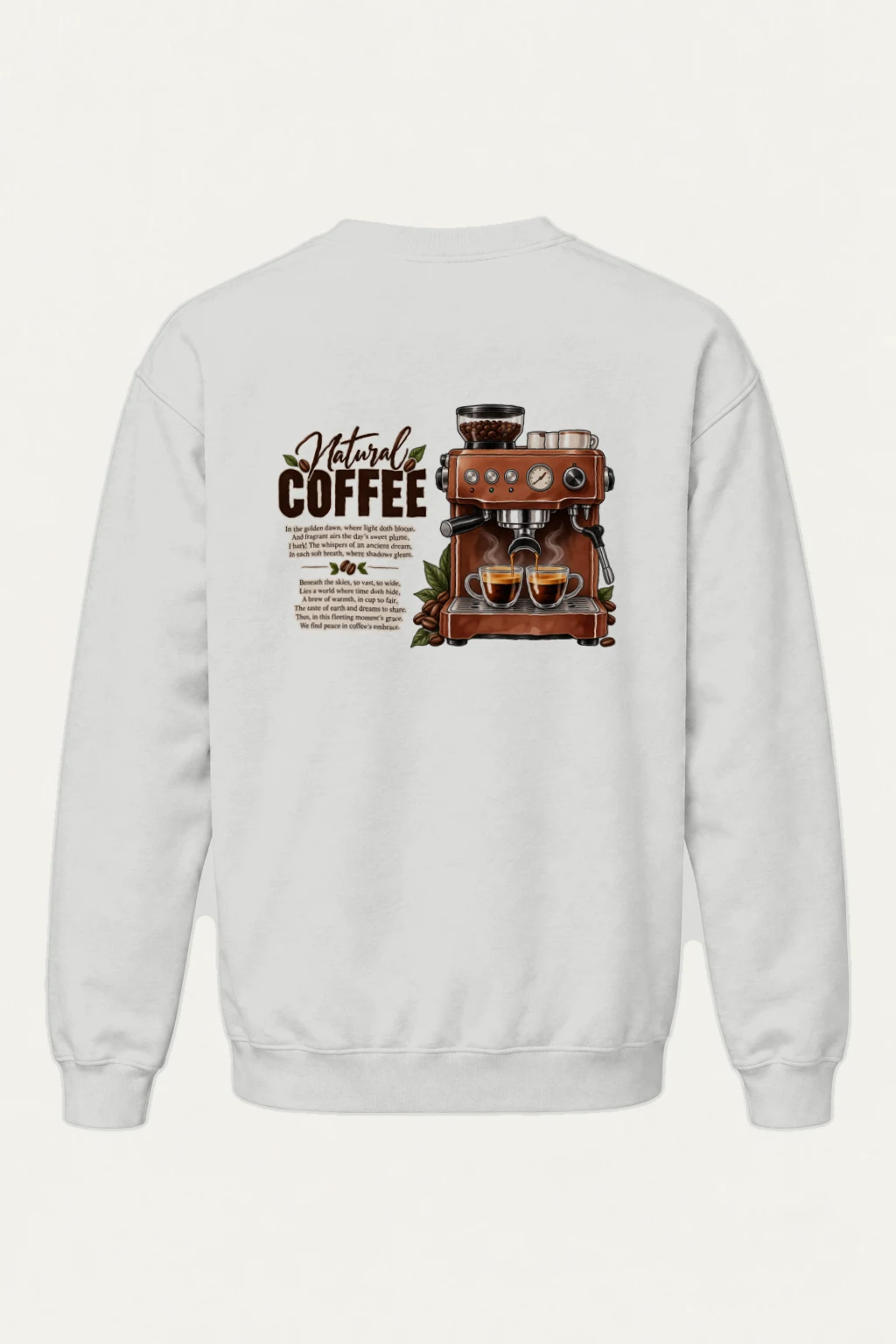 "Natural Coffee" Heavy Blend Unisex Crewneck Sweatshirt | Gildan 18000