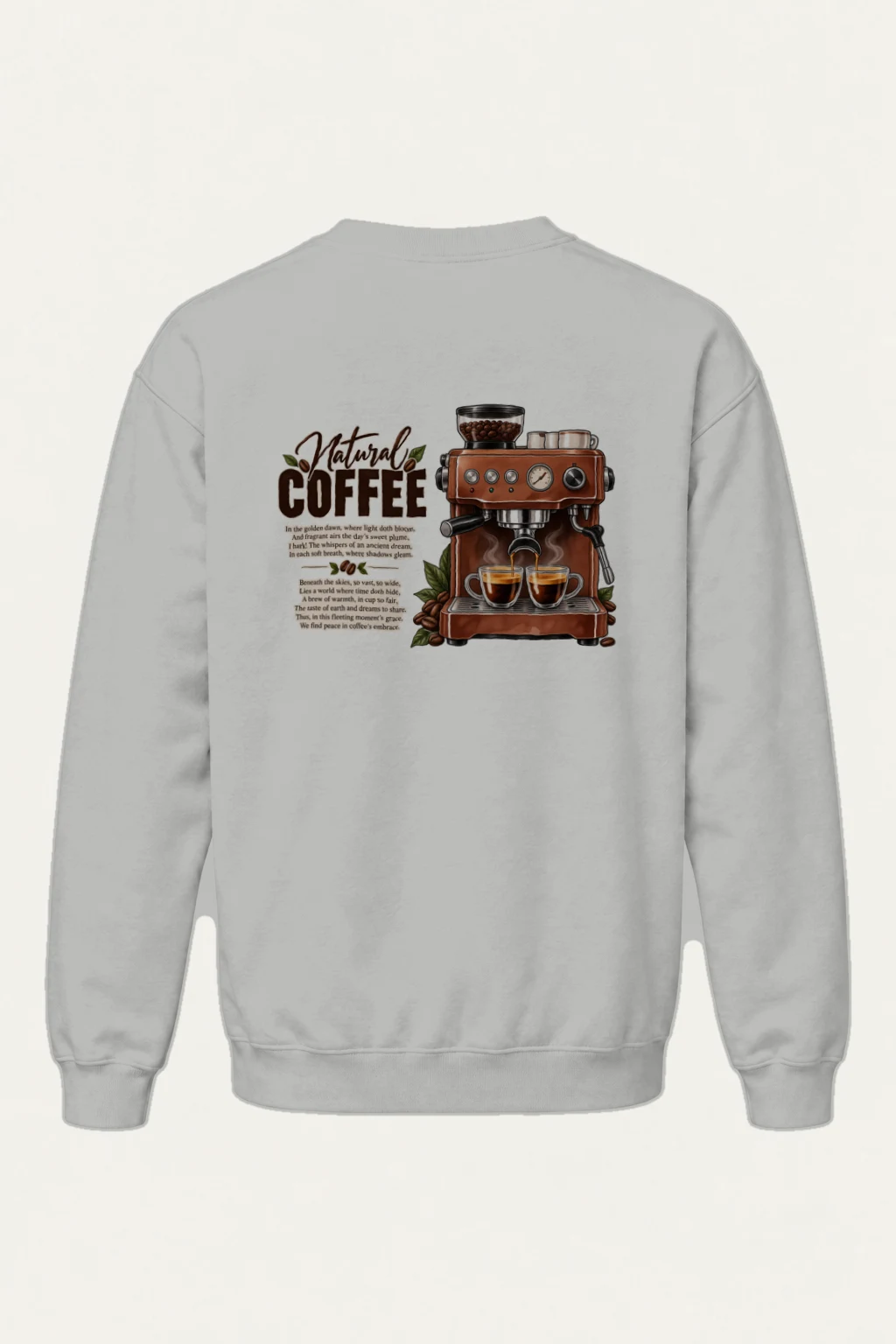 "Natural Coffee" Heavy Blend Unisex Crewneck Sweatshirt | Gildan 18000