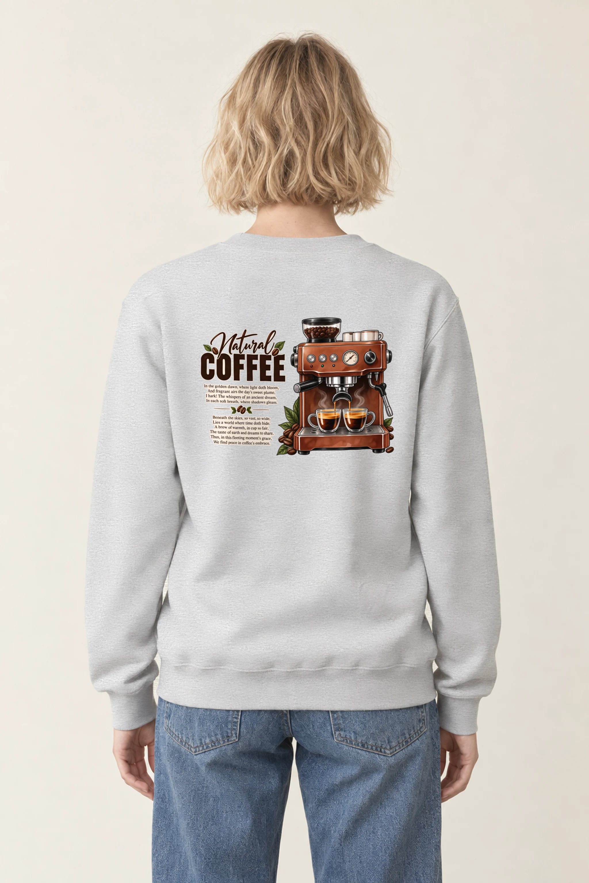 "Natural Coffee" 1 Crewneck Sweatshirt