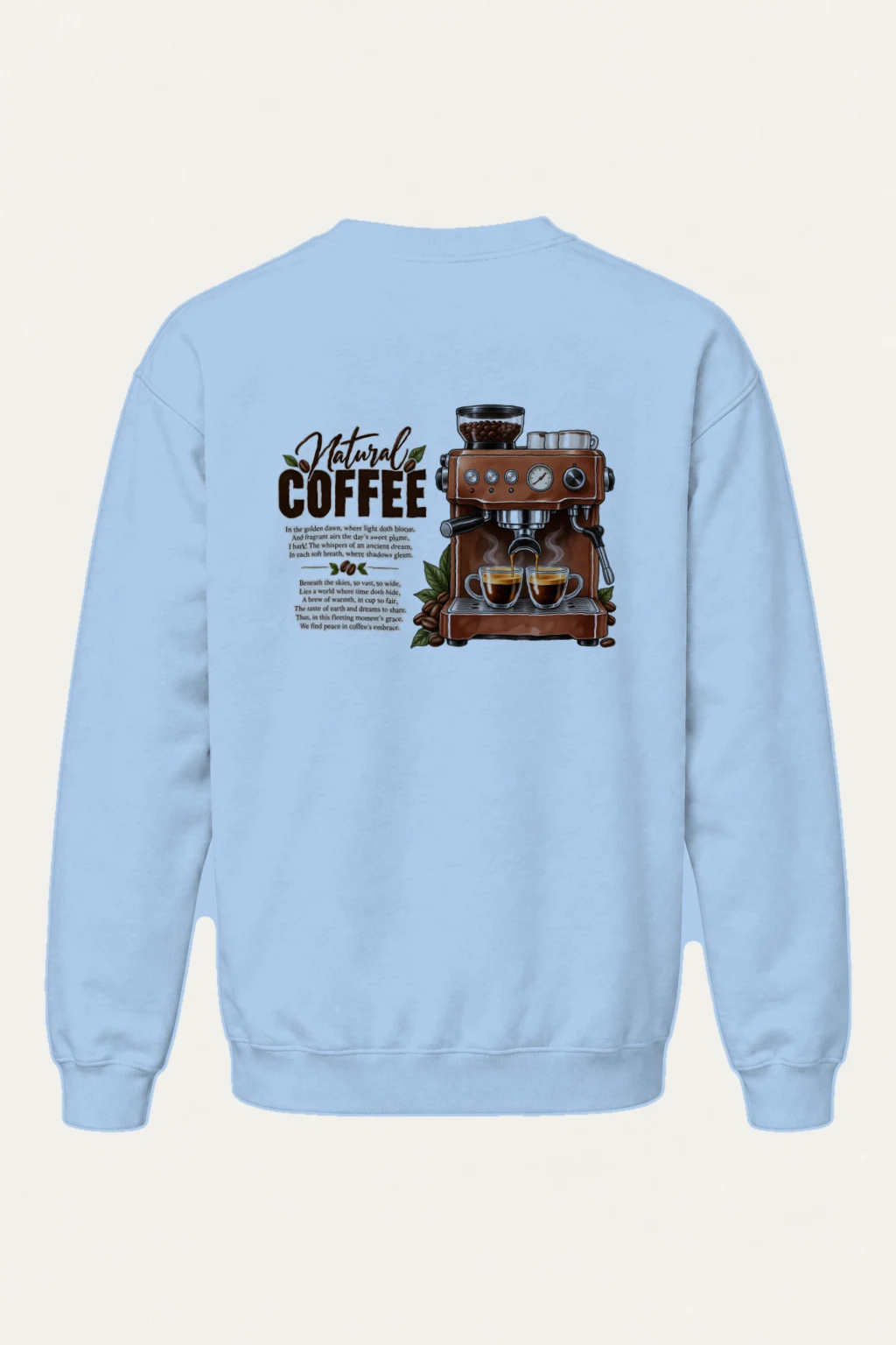"Natural Coffee" Heavy Blend Unisex Crewneck Sweatshirt | Gildan 18000