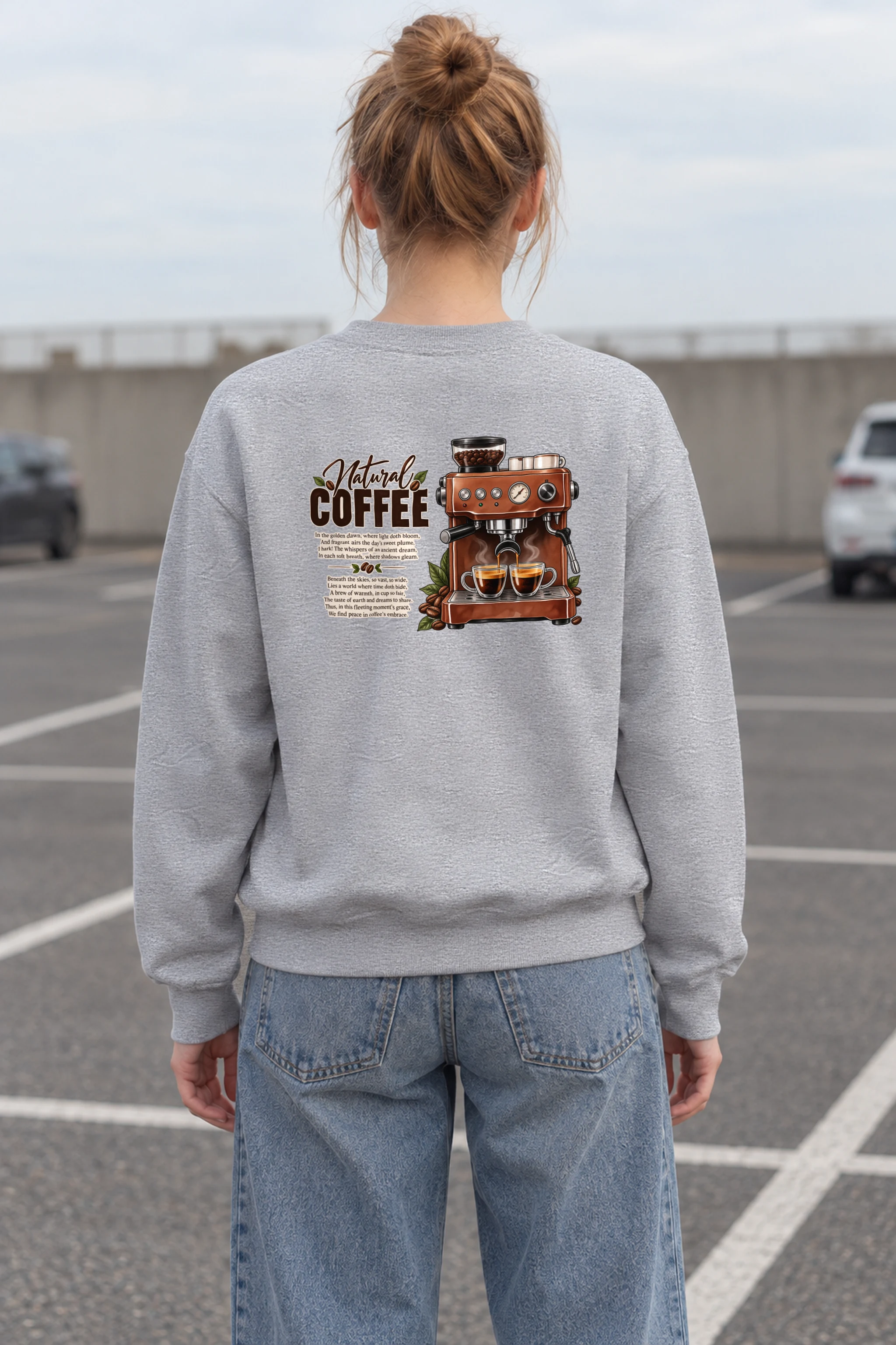 "Natural Coffee" 1 Crewneck Sweatshirt