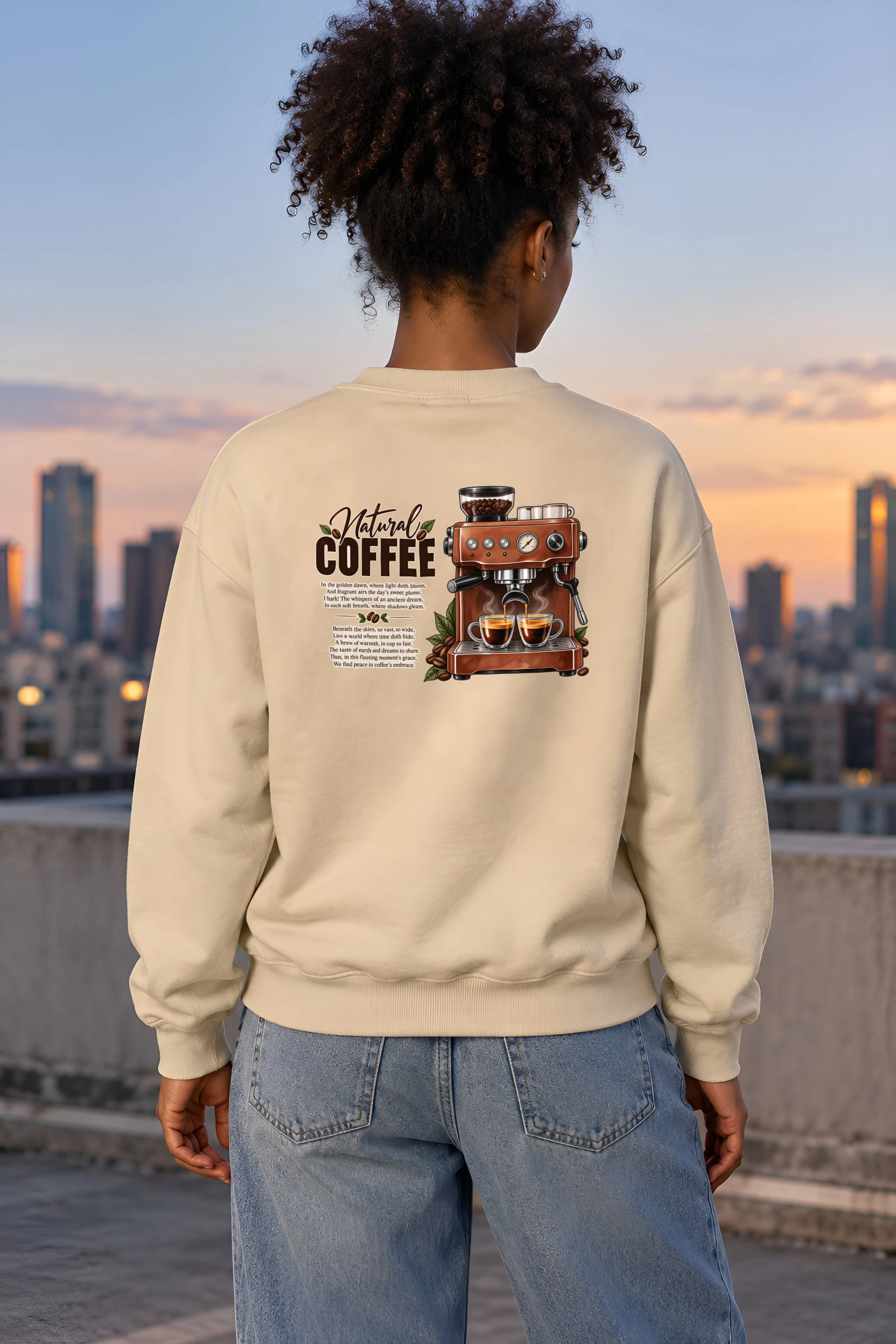 "Natural Coffee" 1 Crewneck Sweatshirt