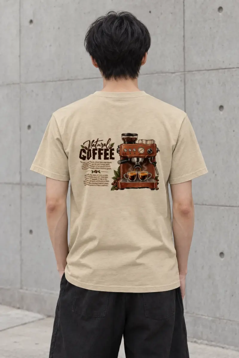 "Natural Coffee" Heavyweight Unisex Crewneck T-shirt | Gildan 5000