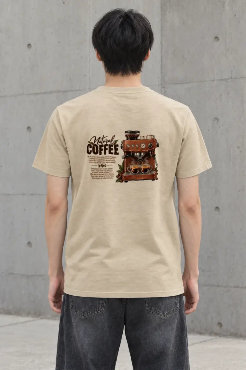 "Natural Coffee" Heavyweight Unisex Crewneck T-shirt