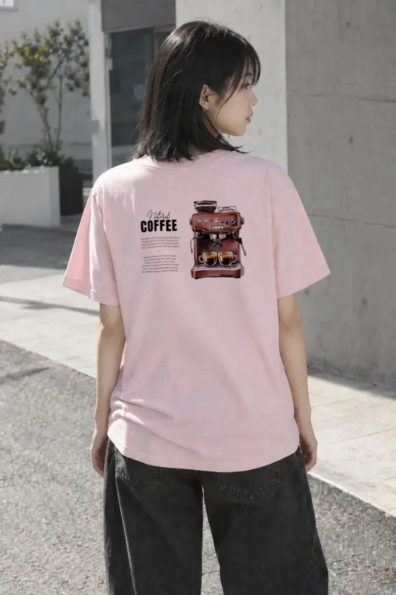 “Natural Coffee” Heavyweight Unisex Crewneck T-shirt | Gildan 5000