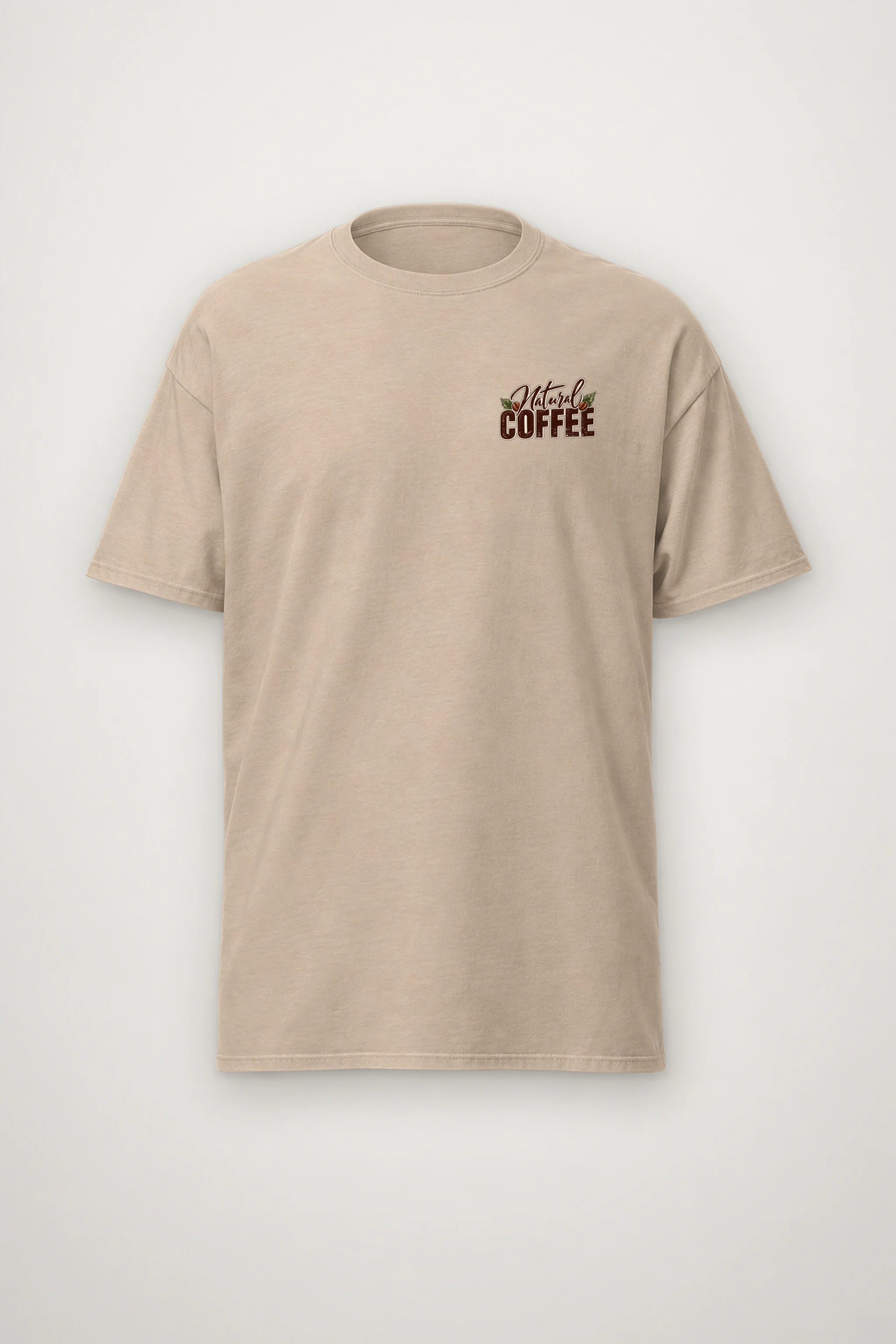 "Natural Coffee" Heavyweight Unisex Crewneck T-shirt
