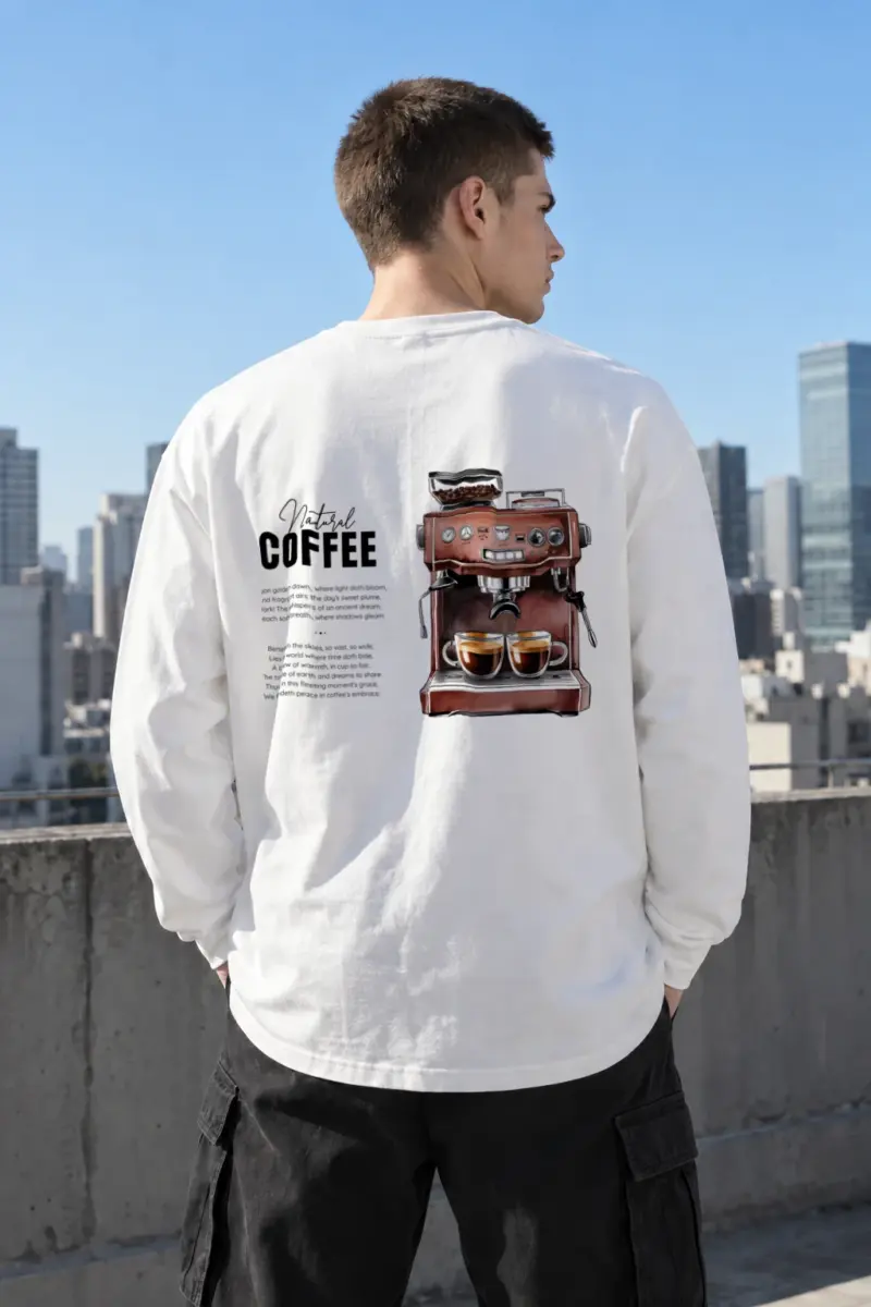 “Natural Coffee” Unisex Longsleeve T-shirt | Gildan 2400
