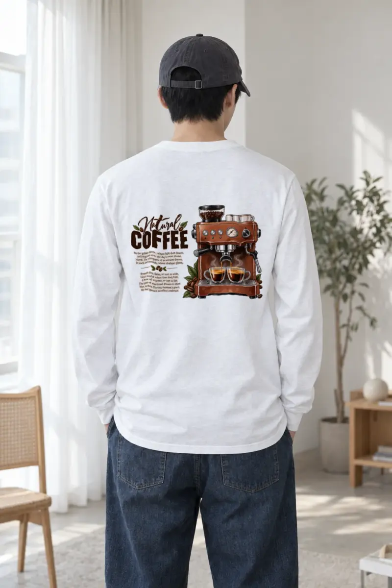 "Natural Coffee" Unisex Longsleeve T-shirt | Gildan 2400