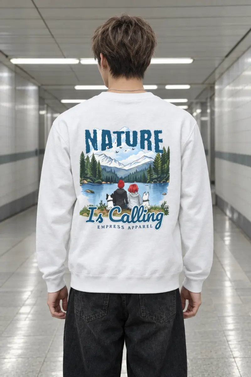 "Nature Is Calling" Heavy Blend Unisex Crewneck Sweatshirt