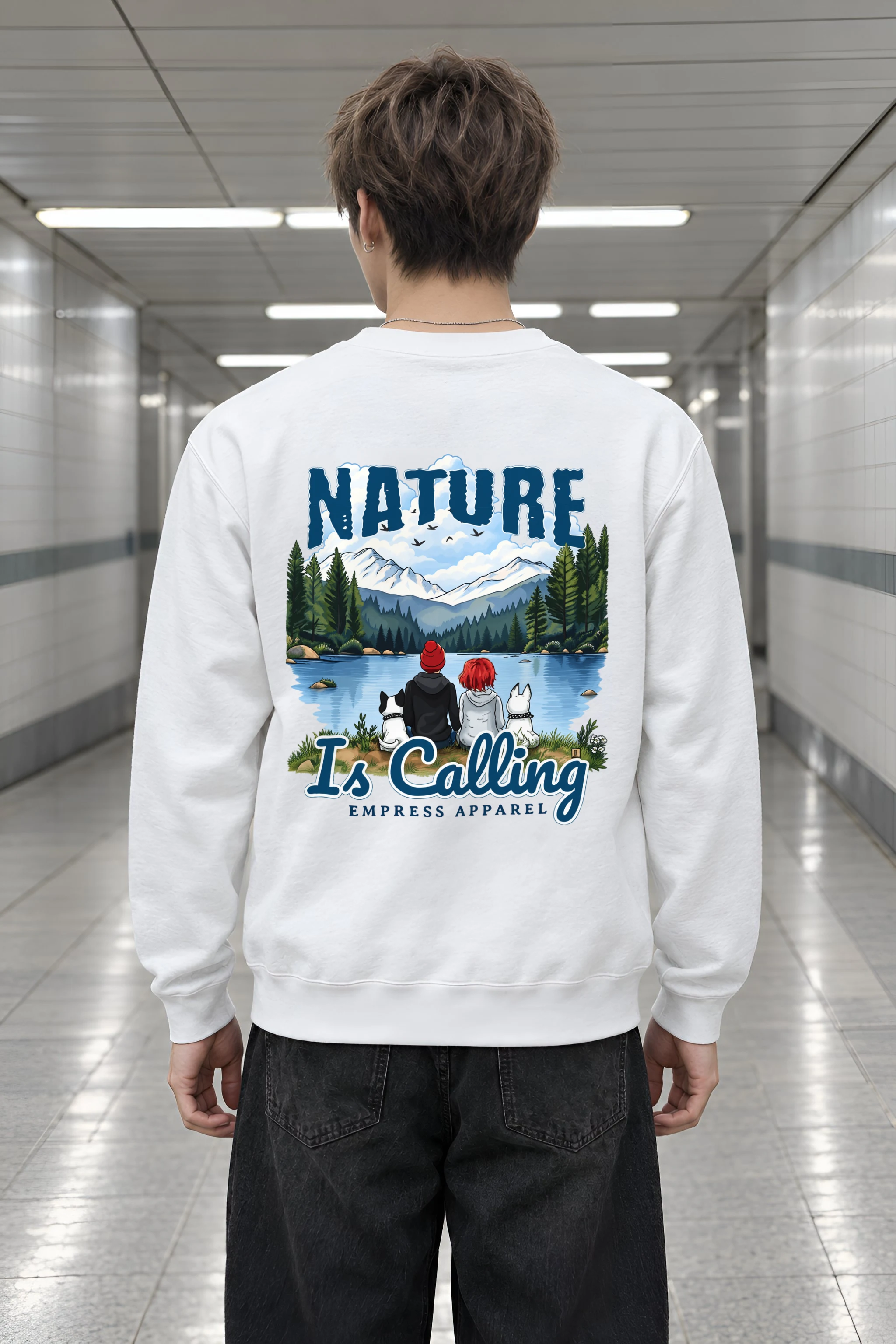 "Nature Is Calling" Heavy Blend Unisex Crewneck Sweatshirt