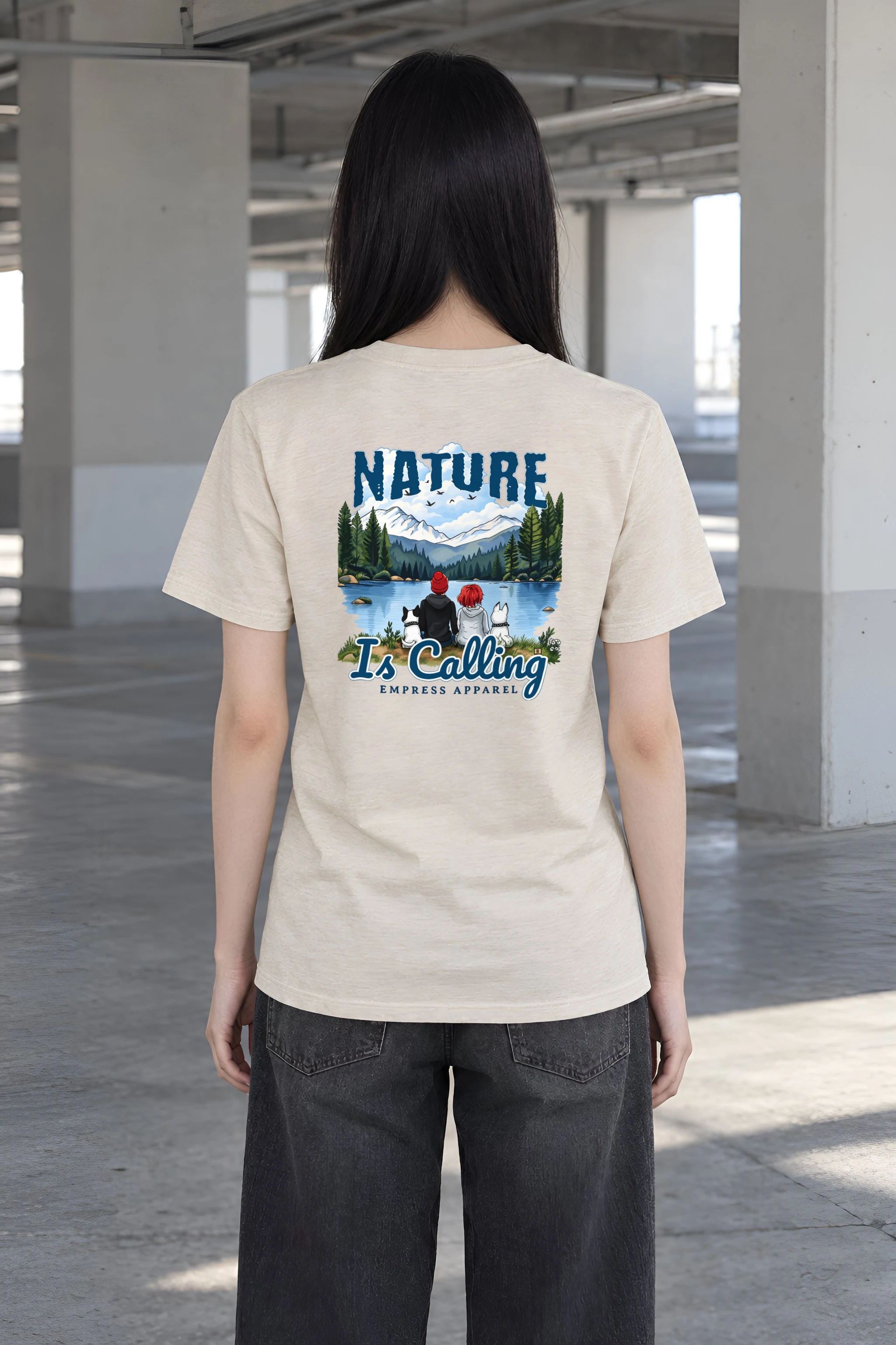 "Nature Is Calling" Heavyweight Unisex Crewneck T-shirt