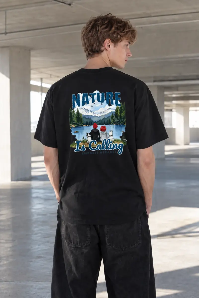 "Nature Is Calling" Heavyweight Unisex Crewneck T-shirt | Gildan 5000