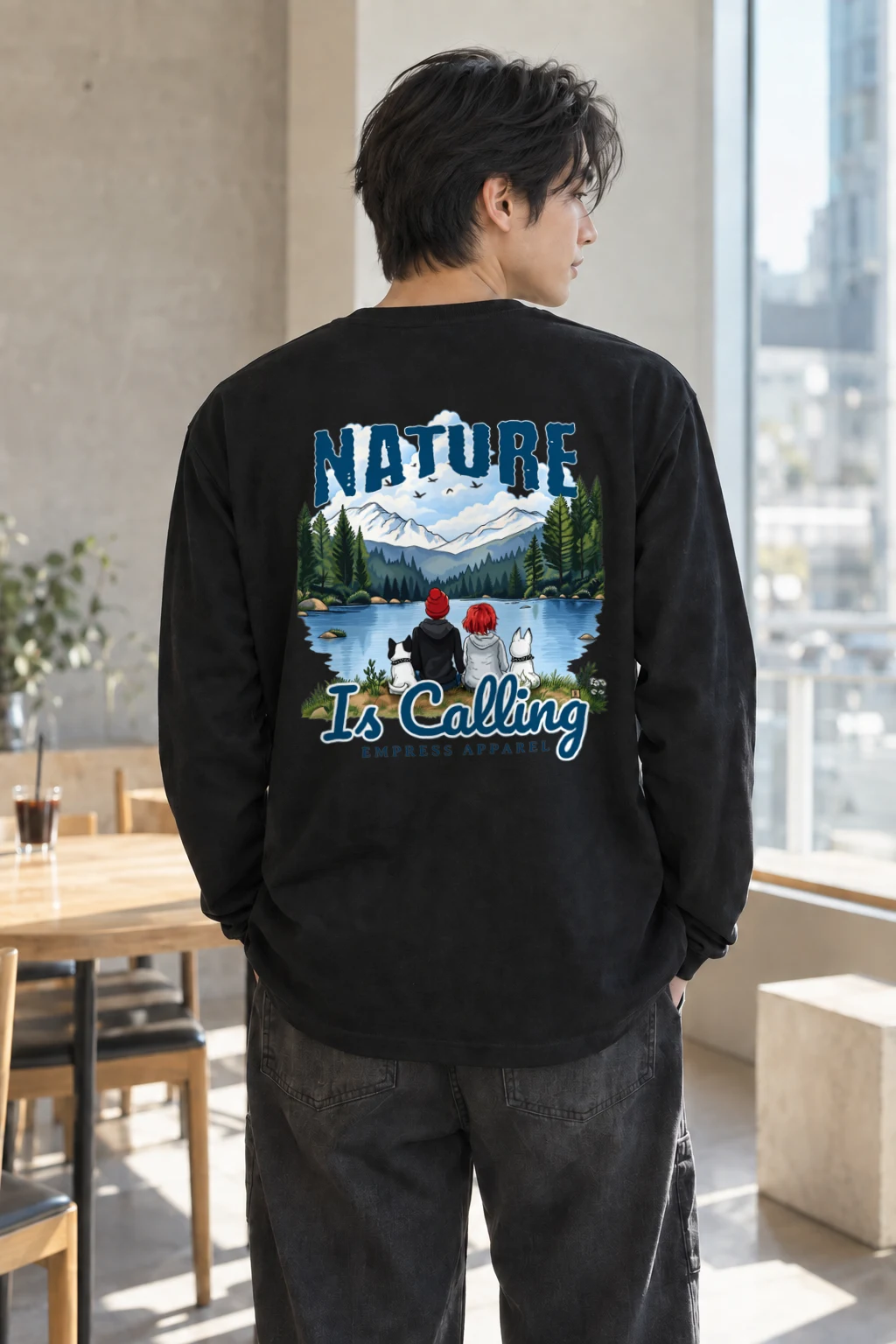 "Nature Is Calling" Unisex Longsleeve T-shirt | Gildan 2400