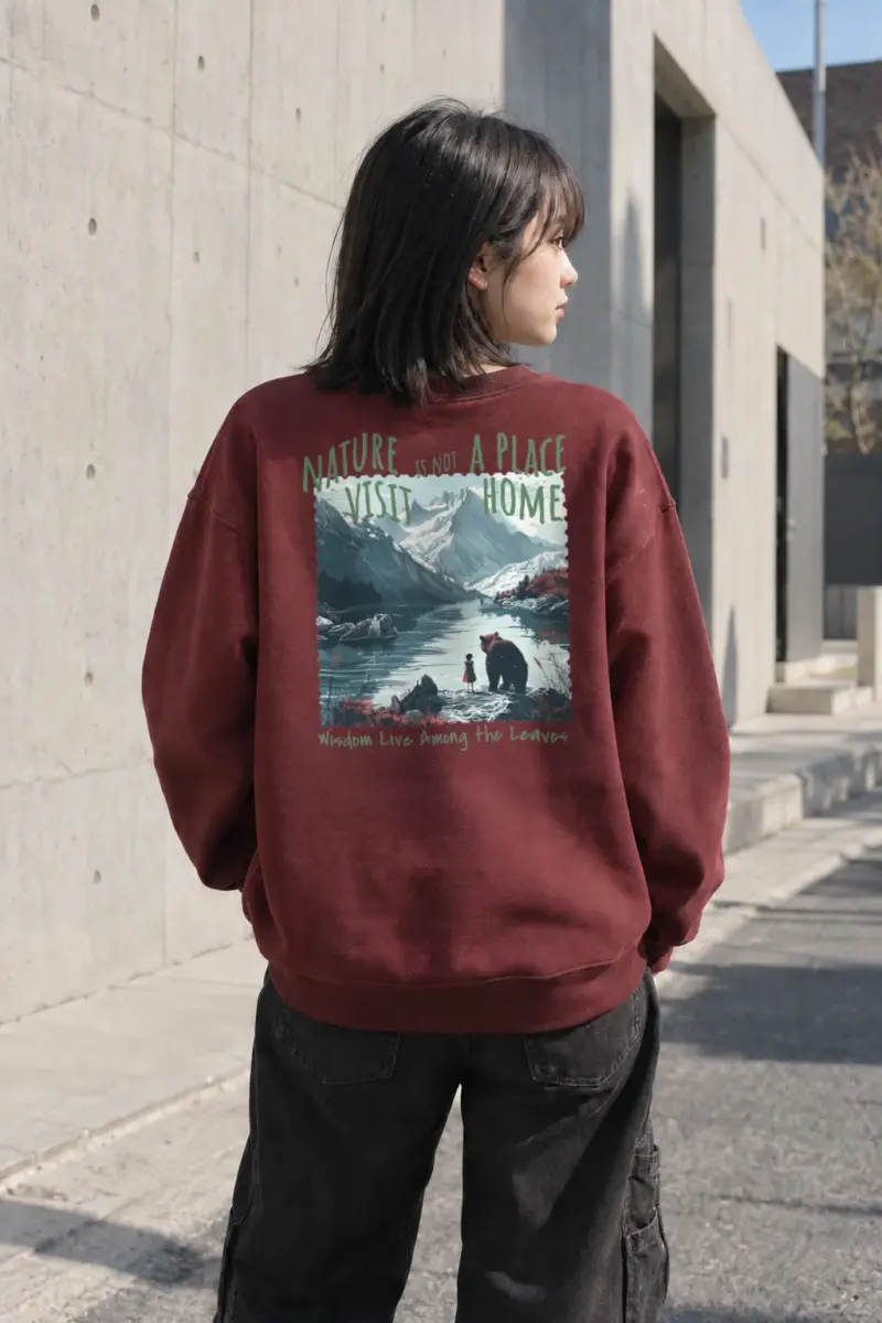 “Nature Is Home” Heavy Blend Unisex Crewneck Sweatshirt | Gildan 18000