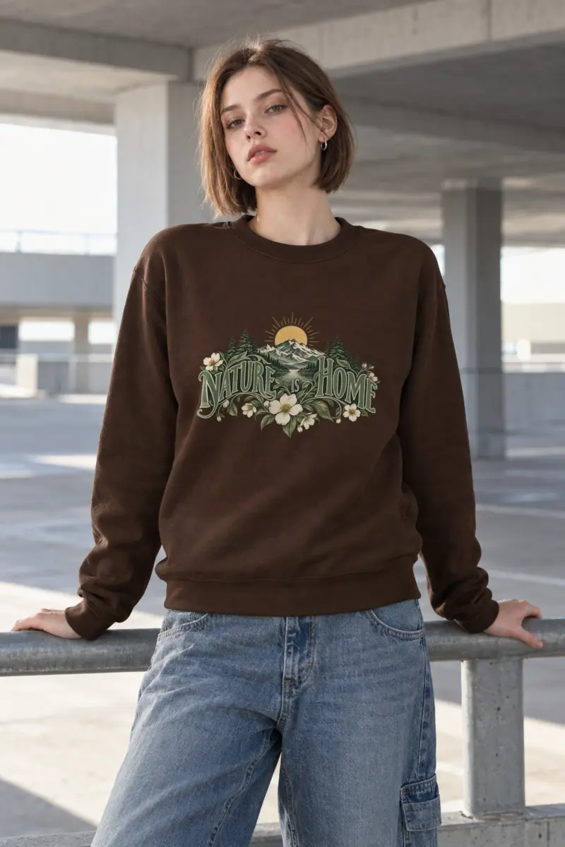 "Nature Is Home" Heavy Blend Unisex Crewneck Sweatshirt