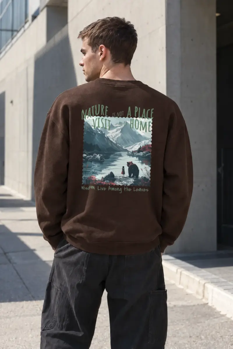 "Nature Is Home" Heavy Blend Unisex Crewneck Sweatshirt | Gildan 18000