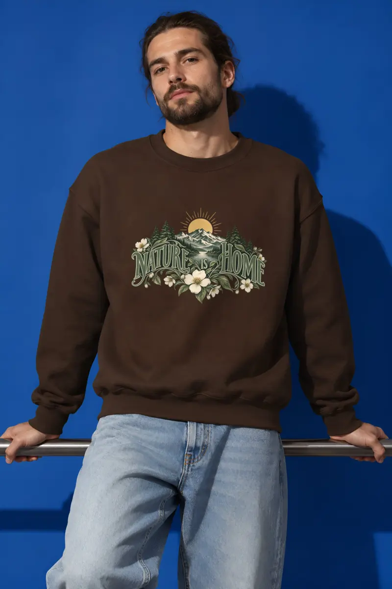 "Nature Is Home" Heavy Blend Unisex Crewneck Sweatshirt