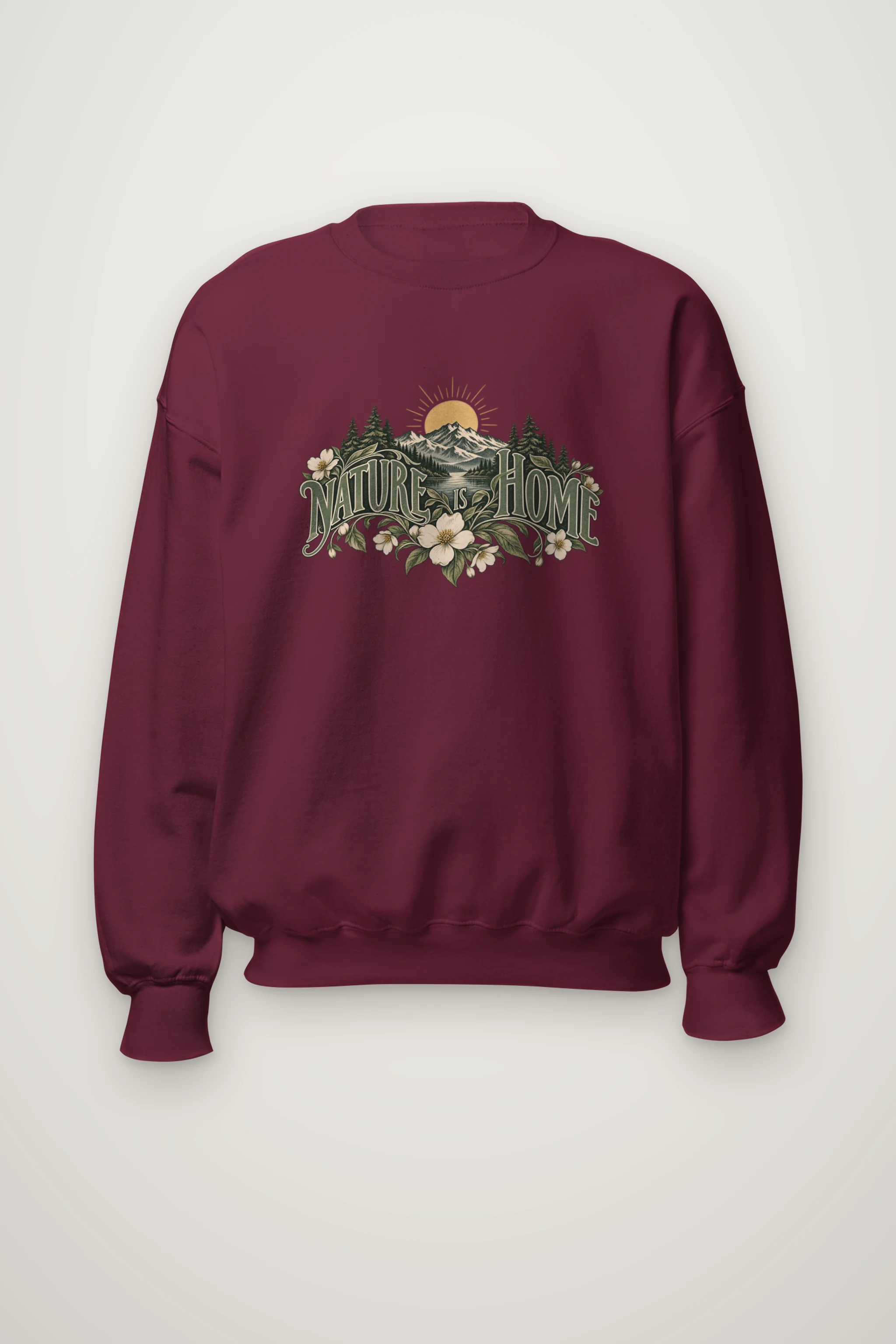 "Nature Is Home" Heavy Blend Unisex Crewneck Sweatshirt