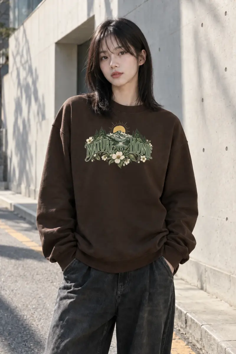 "Nature Is Home" Heavy Blend Unisex Crewneck Sweatshirt | Gildan 18000