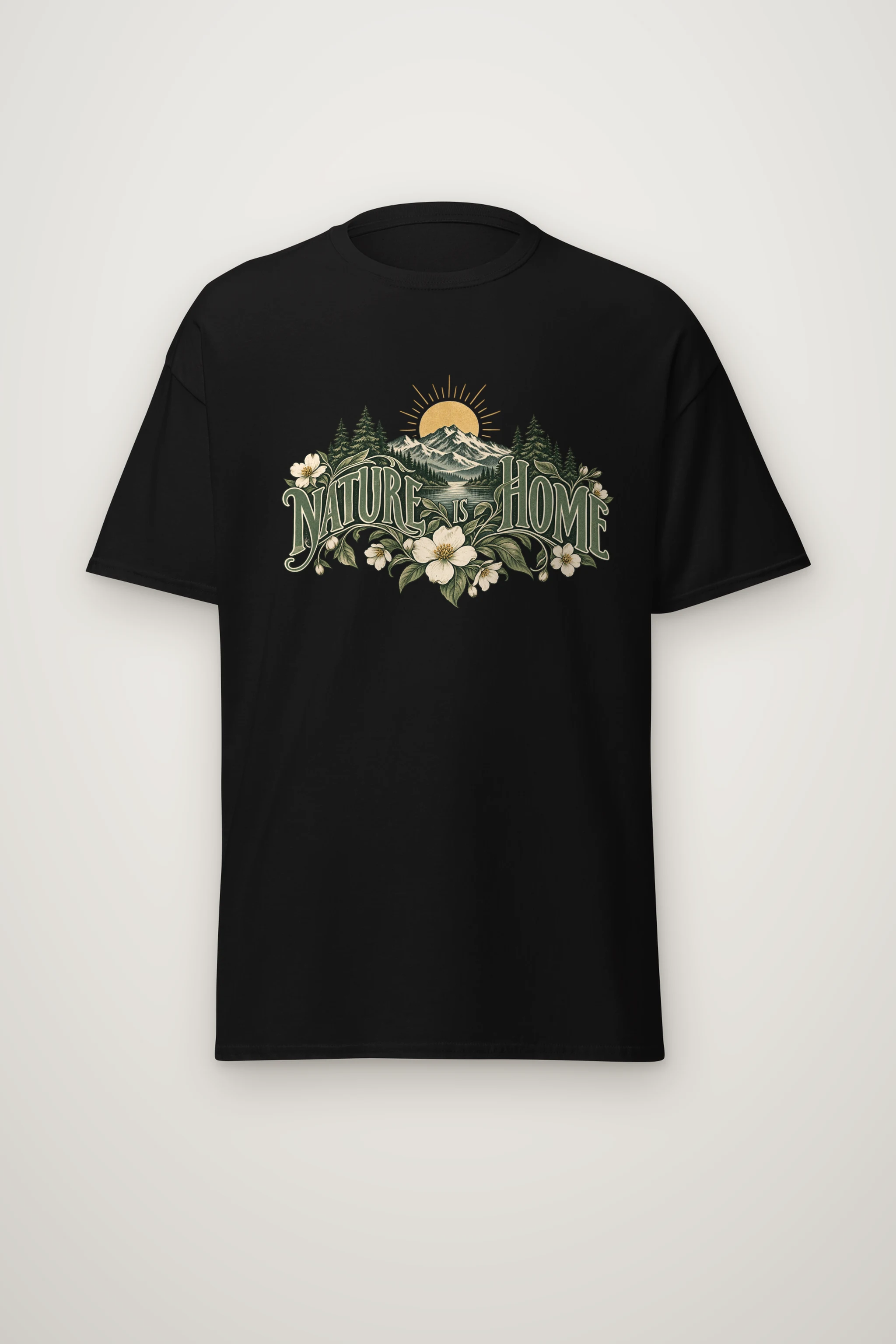 "Nature Is Home" Heavyweight Unisex Crewneck T-shirt