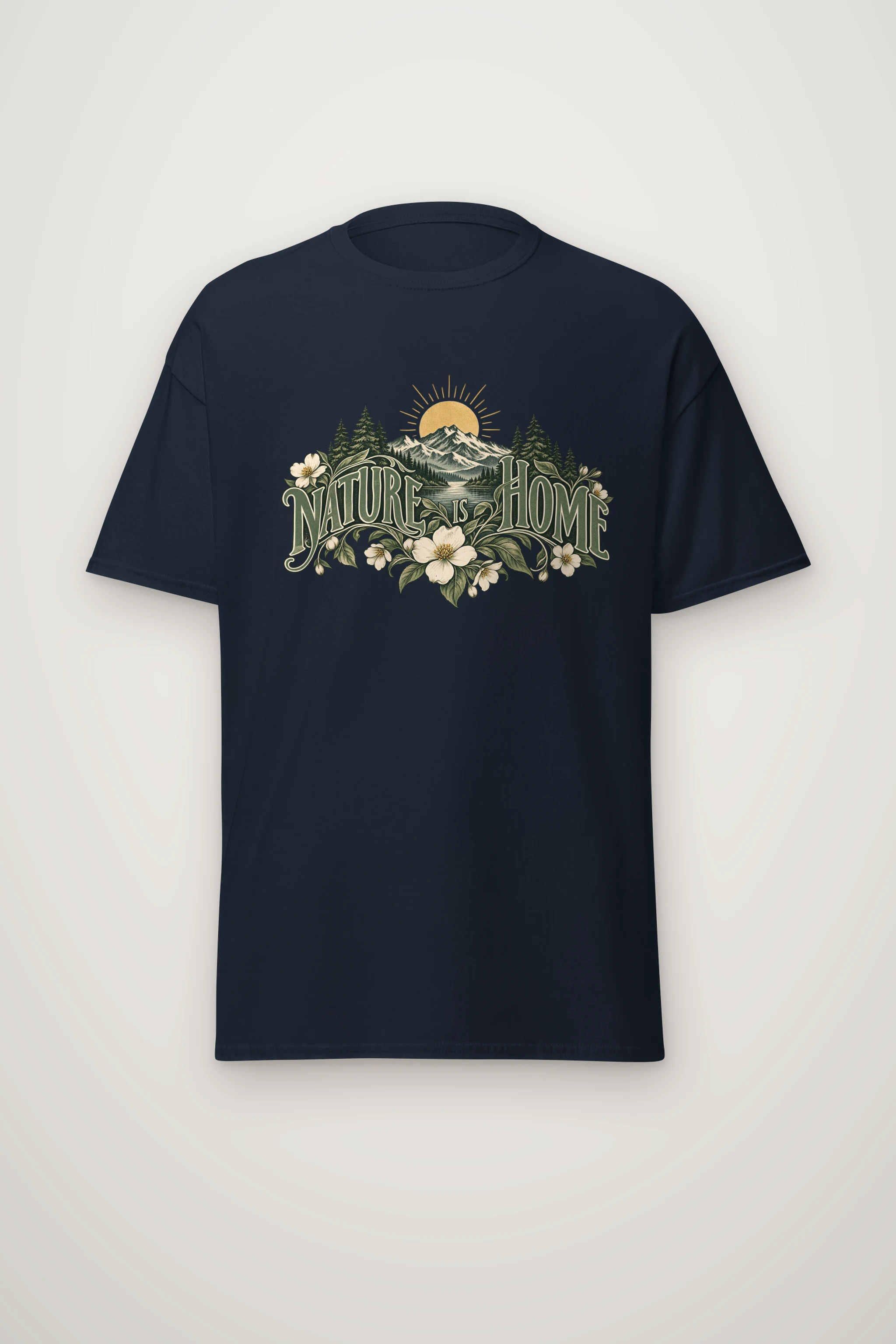 "Nature Is Home" Heavyweight Unisex Crewneck T-shirt