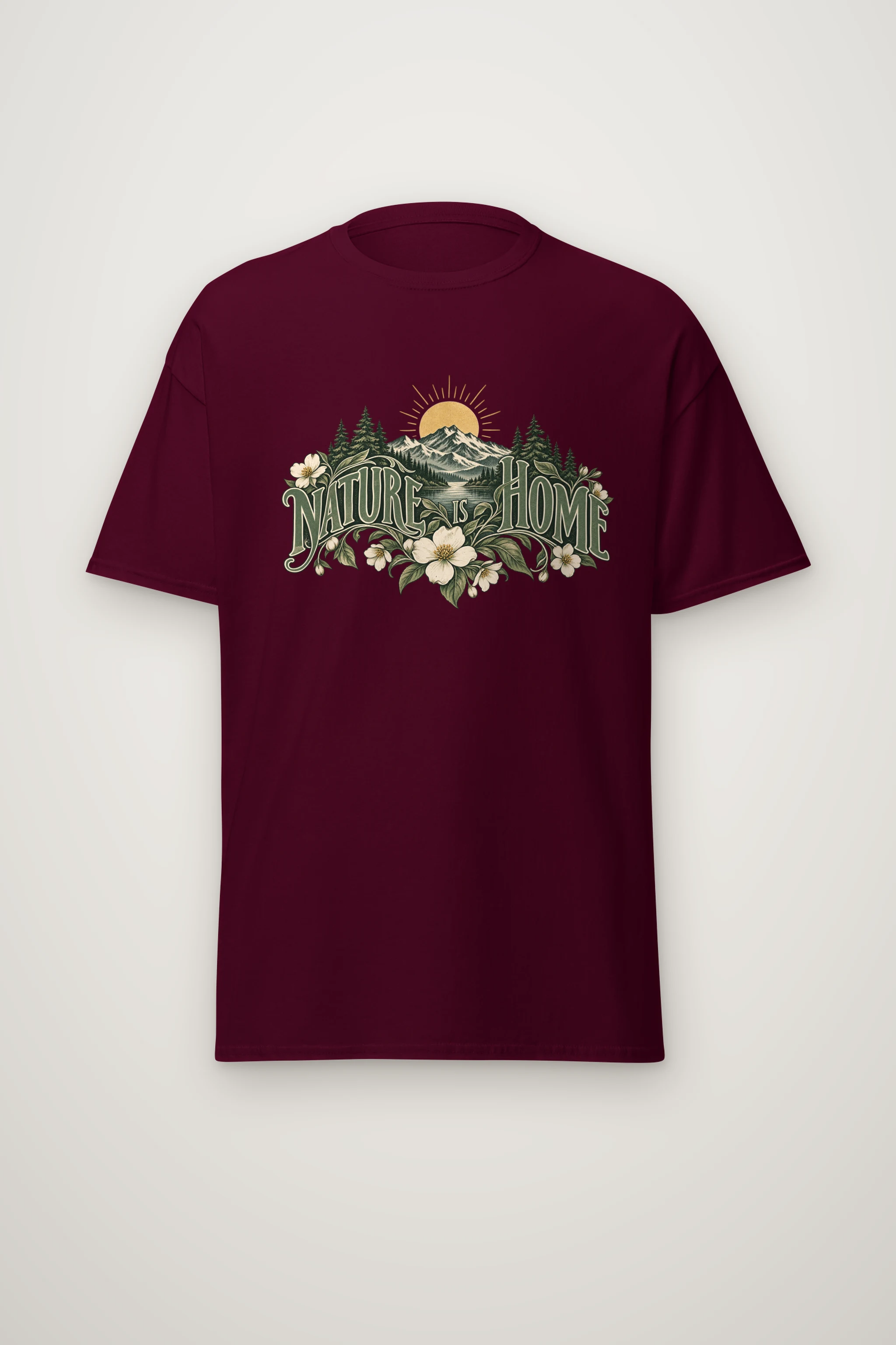 "Nature Is Home" Heavyweight Unisex Crewneck T-shirt