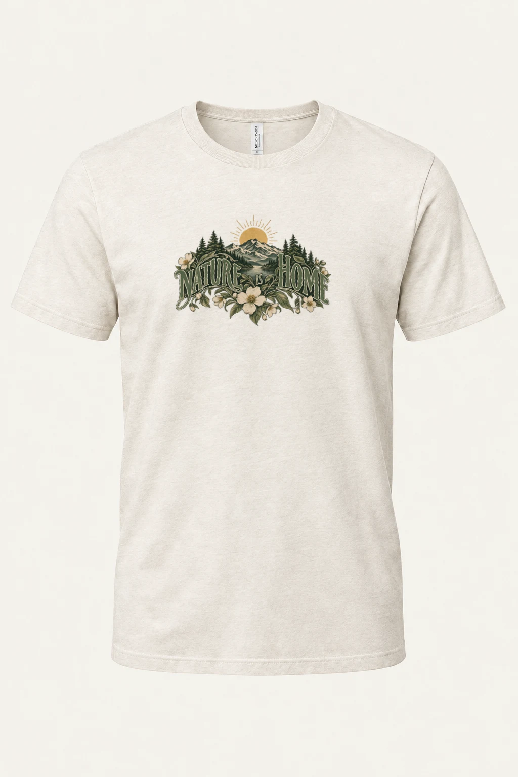 "Nature Is Home" Heavyweight Unisex Crewneck T-shirt | Gildan 5000