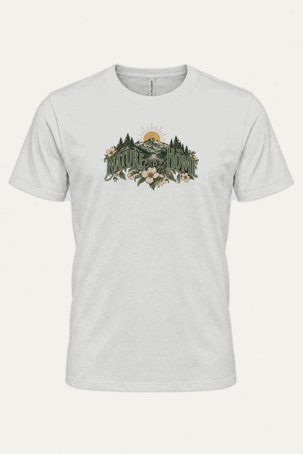 "Nature Is Home" Heavyweight Unisex Crewneck T-shirt | Gildan 5000