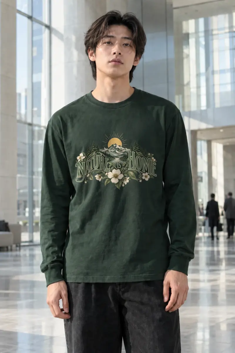 "Nature Is Home" Unisex Longsleeve T-shirt | Gildan 2400