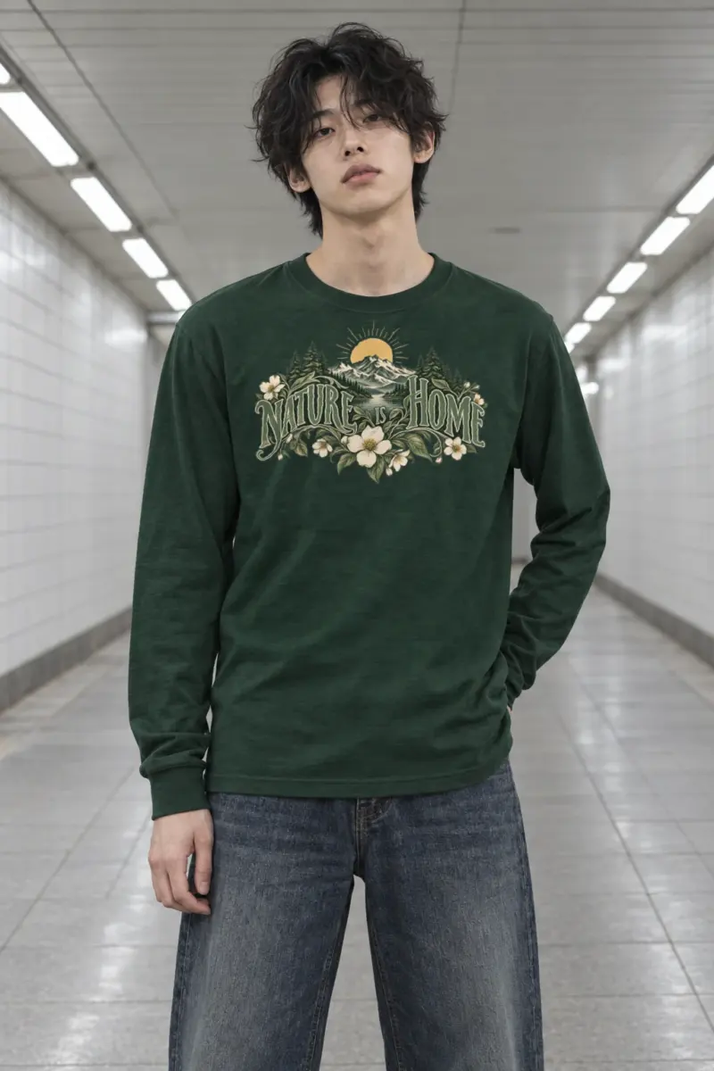 "Nature Is Home" Unisex Longsleeve T-shirt