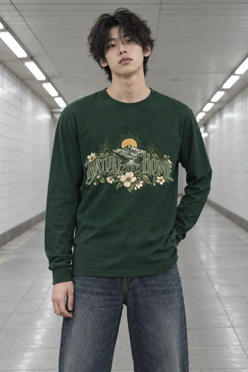 "Nature Is Home" Unisex Longsleeve T-shirt