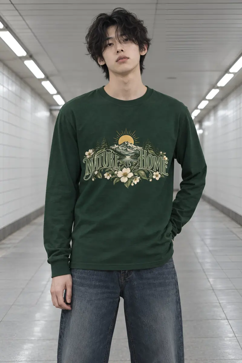 "Nature Is Home" Unisex Longsleeve T-shirt