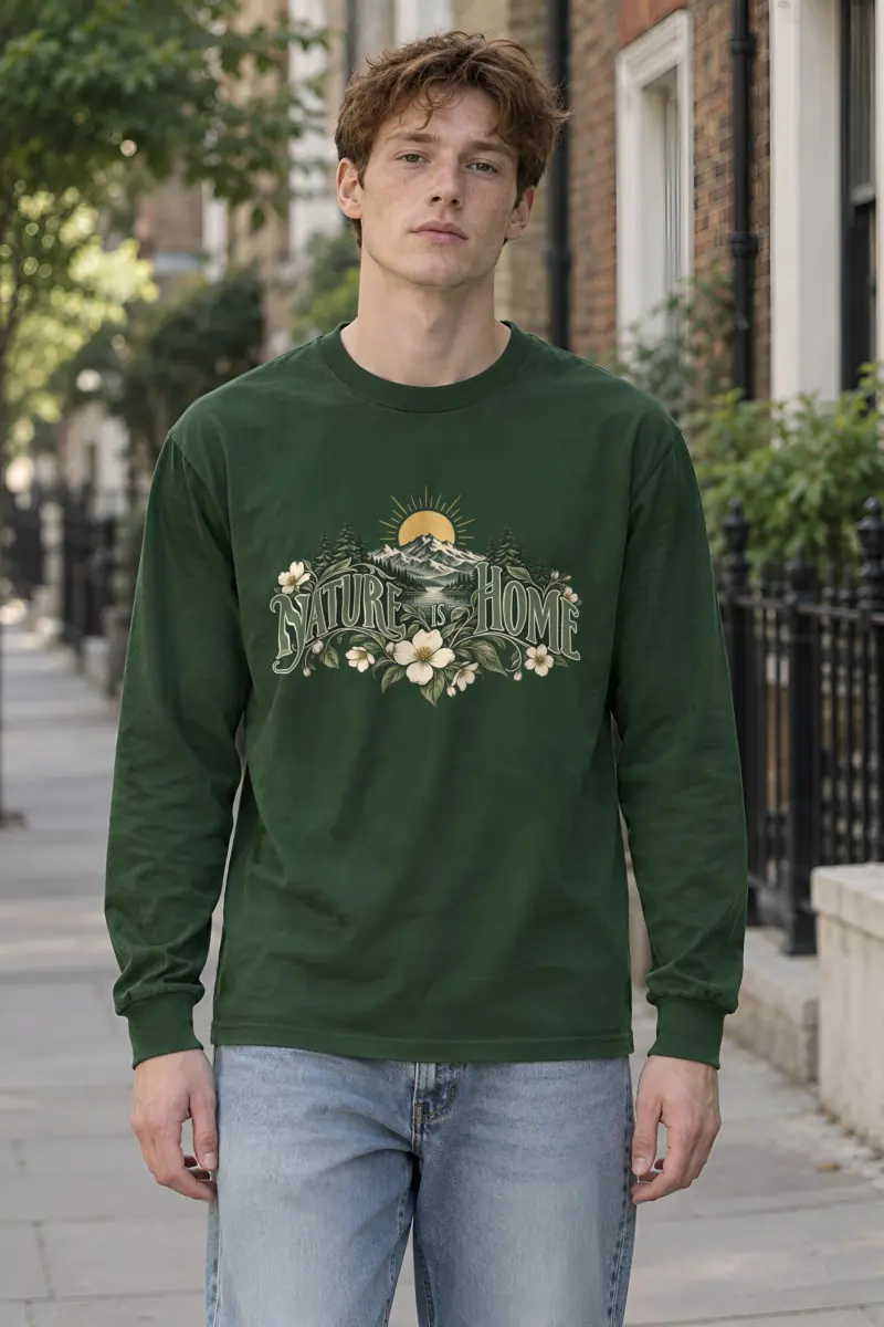"Nature Is Home" Unisex Longsleeve T-shirt