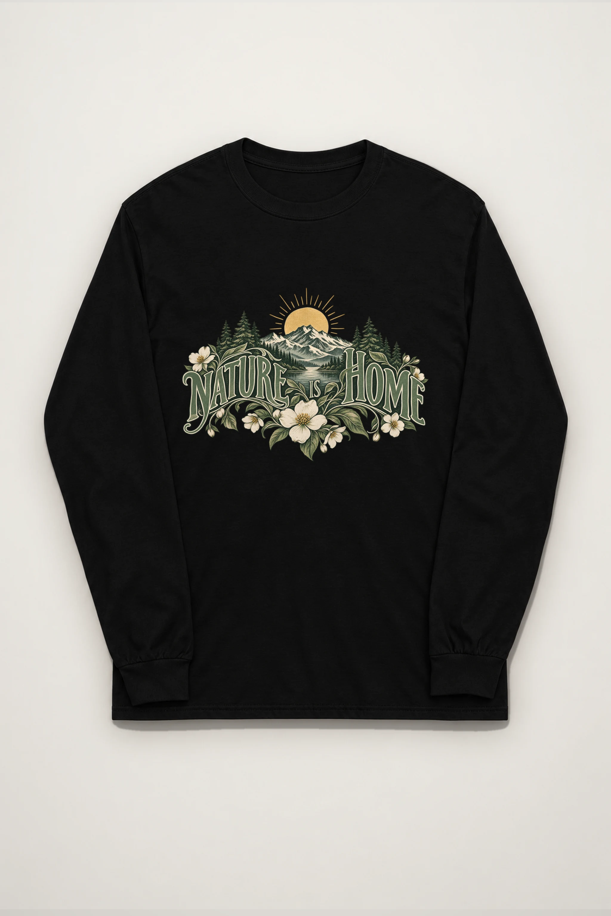 "Nature Is Home" Unisex Longsleeve T-shirt