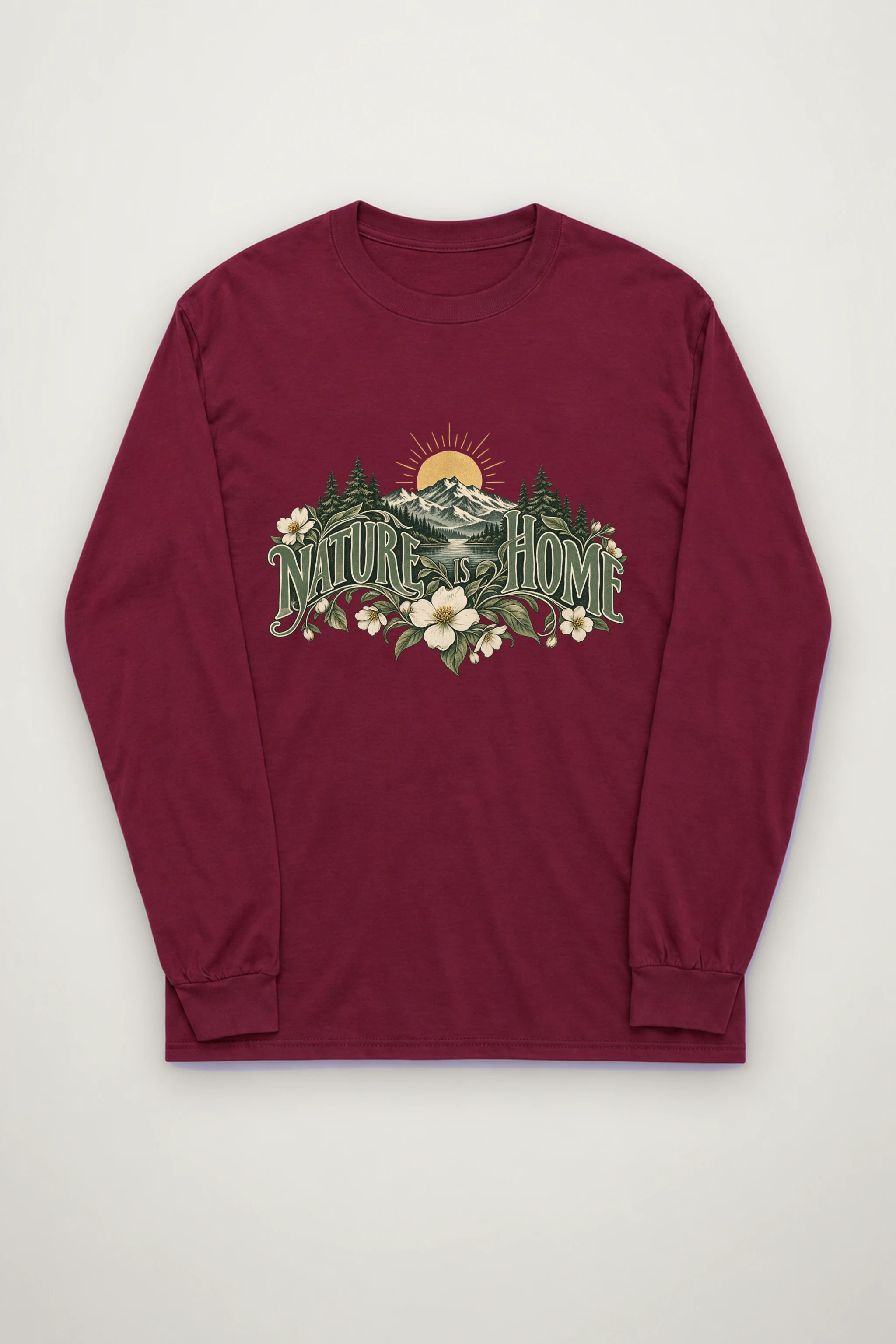 "Nature Is Home" Unisex Longsleeve T-shirt
