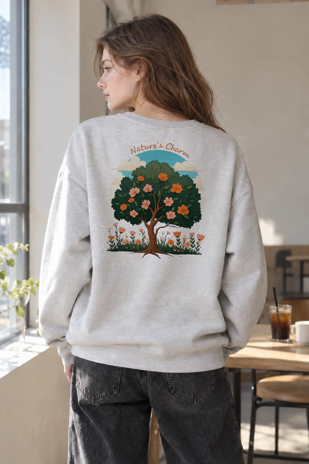 "Nature’s Charm" Heavy Blend Unisex Crewneck Sweatshirt | Gildan 18000