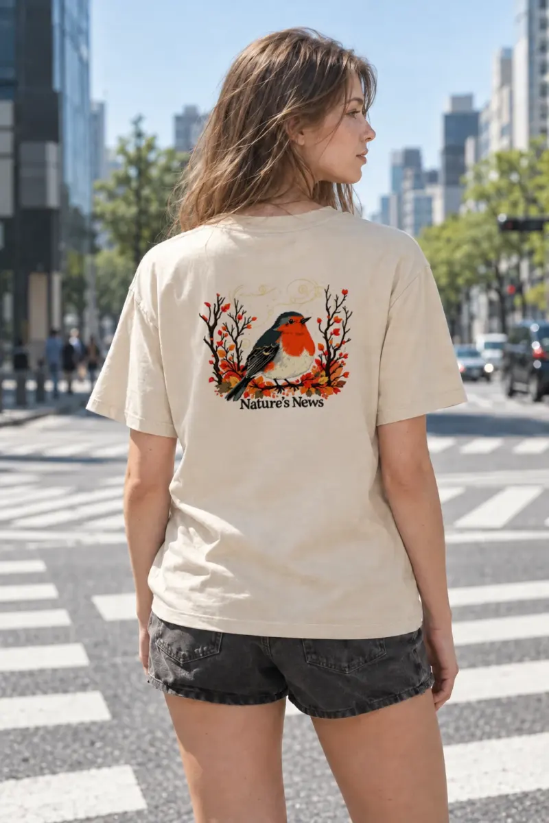"Nature’s News" Heavyweight Unisex Crewneck T-shirt | Gildan 5000