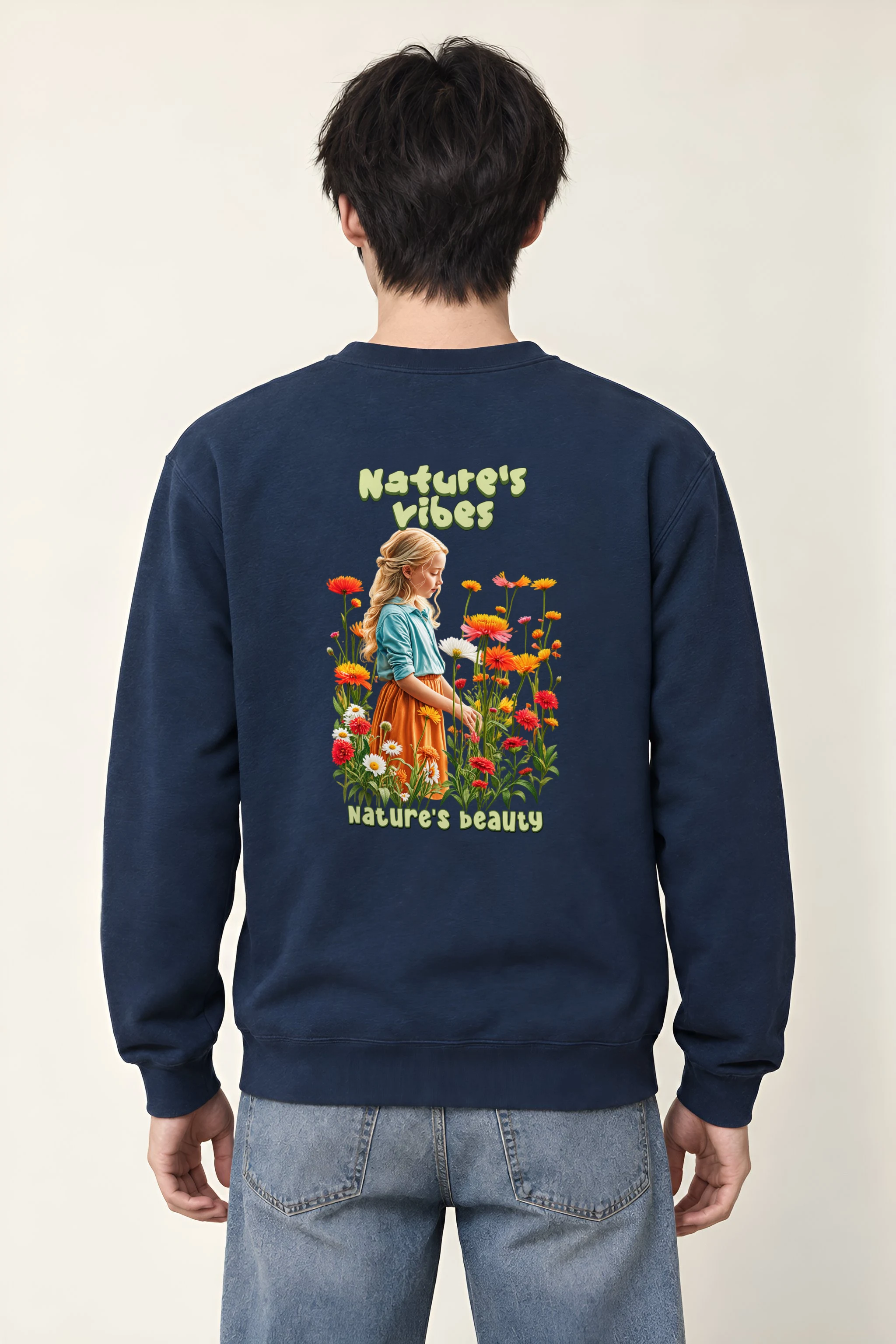 "Nature's Vibes" Heavy Blend Unisex Crewneck Sweatshirt
