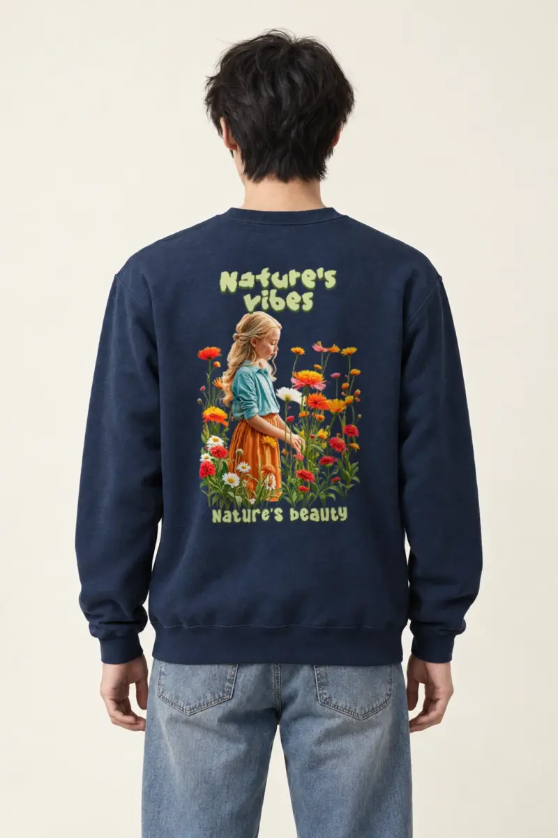 "Nature's Vibes" Heavy Blend Unisex Crewneck Sweatshirt | Gildan 18000