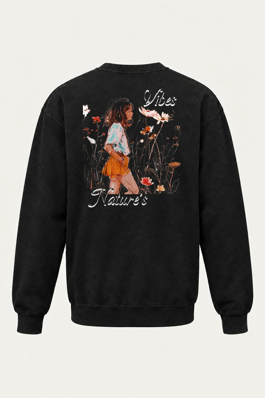 "Nature's Vibes" Heavy Blend Unisex Crewneck Sweatshirt | Gildan 18000