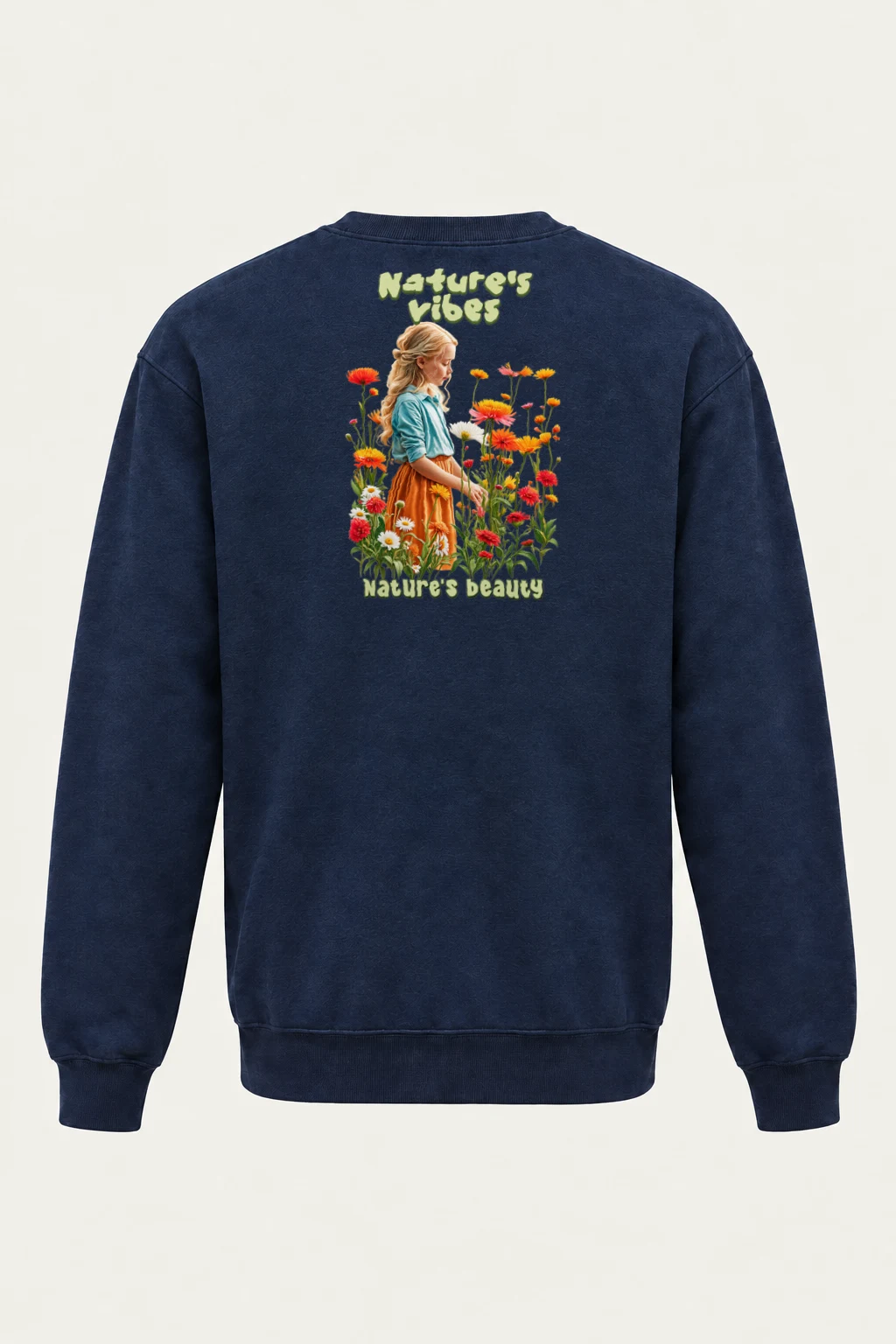 "Nature's Vibes" Heavy Blend Unisex Crewneck Sweatshirt | Gildan 18000