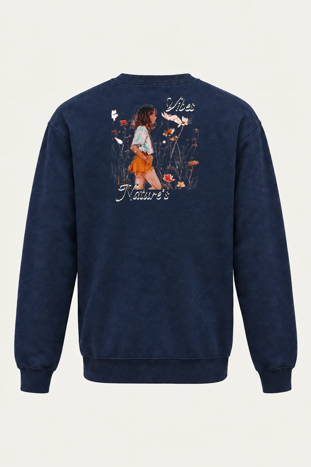 "Nature's Vibes" Heavy Blend Unisex Crewneck Sweatshirt | Gildan 18000