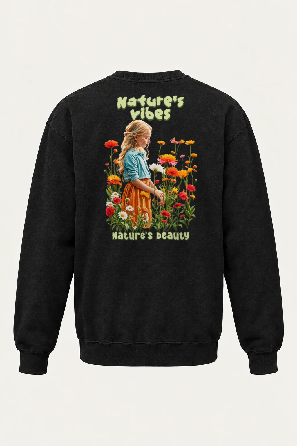 "Nature's Vibes" Heavy Blend Unisex Crewneck Sweatshirt | Gildan 18000