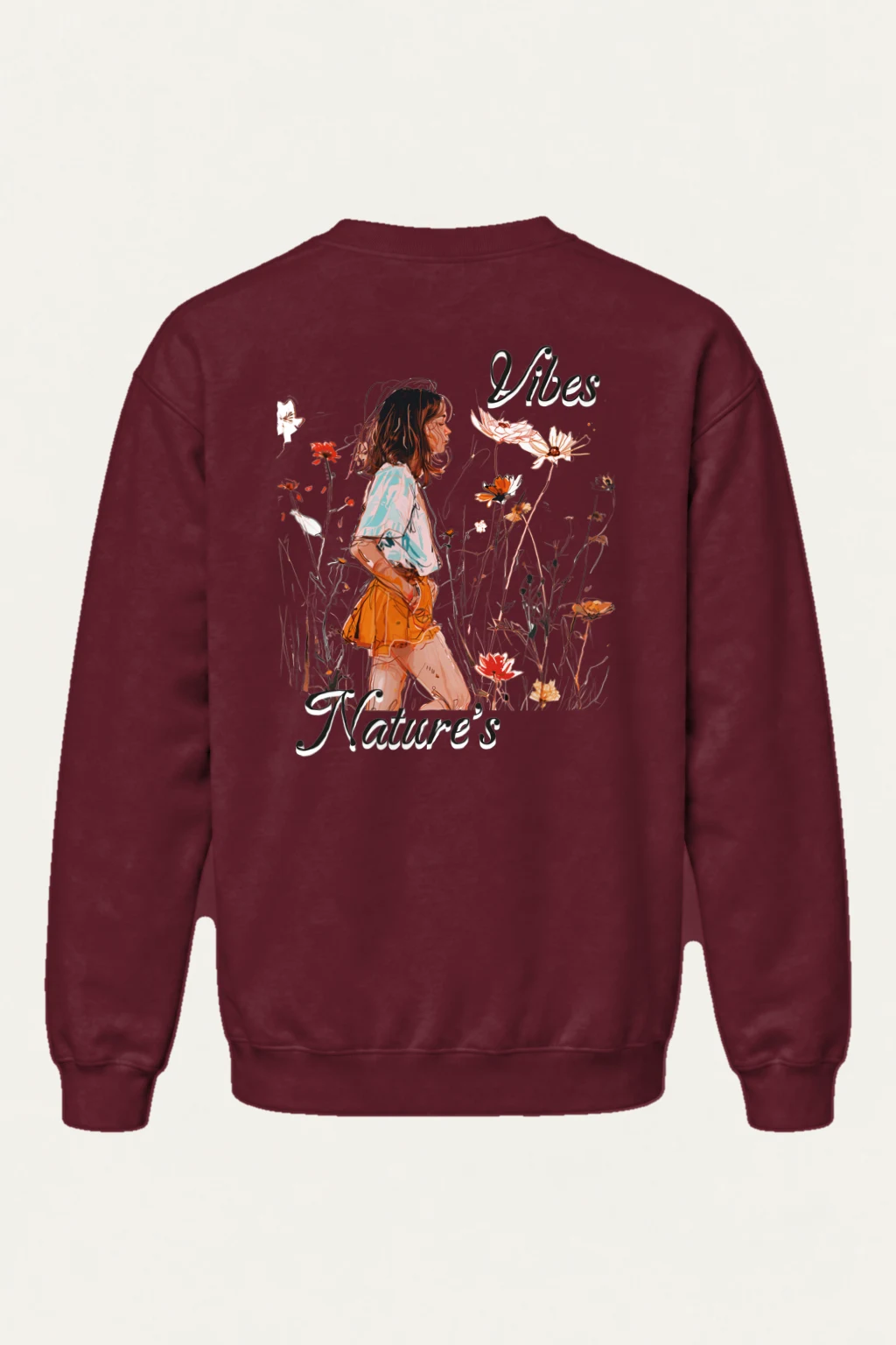 "Nature's Vibes" Heavy Blend Unisex Crewneck Sweatshirt | Gildan 18000
