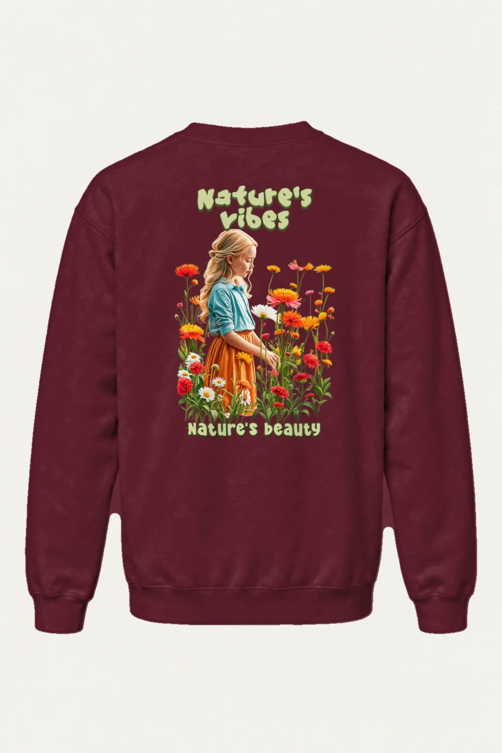 "Nature's Vibes" Heavy Blend Unisex Crewneck Sweatshirt | Gildan 18000