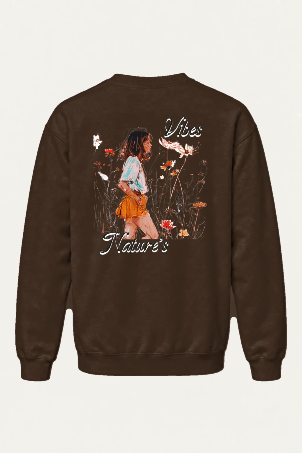 "Nature's Vibes" Heavy Blend Unisex Crewneck Sweatshirt | Gildan 18000