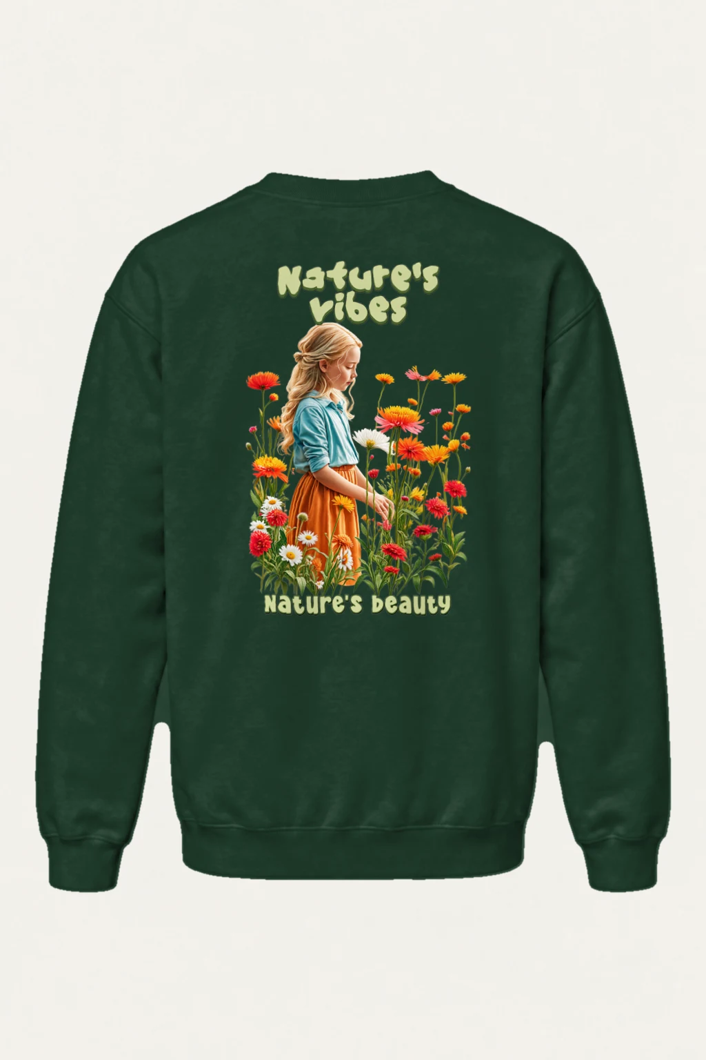 "Nature's Vibes" Heavy Blend Unisex Crewneck Sweatshirt | Gildan 18000