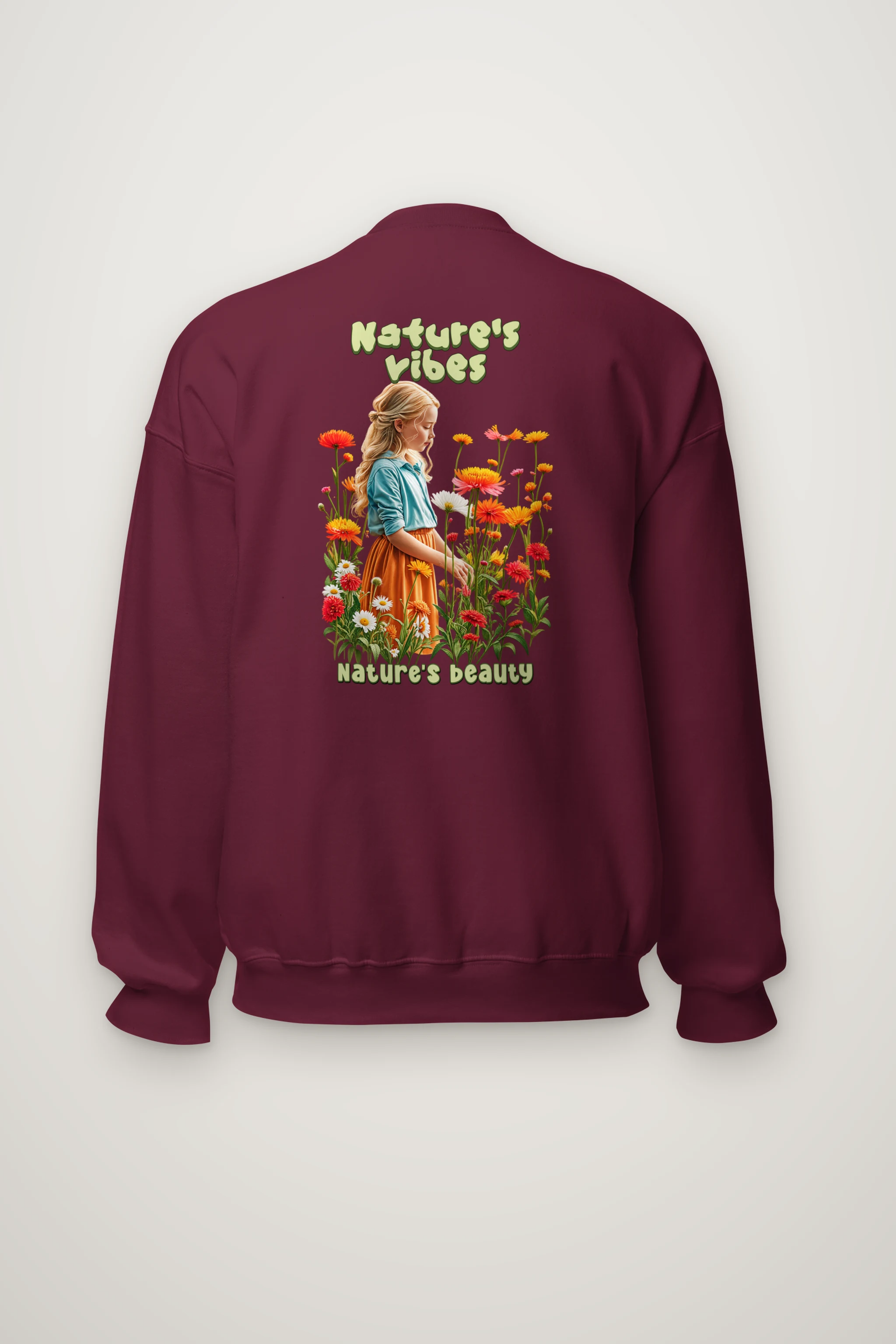 "Nature's Vibes" Heavy Blend Unisex Crewneck Sweatshirt